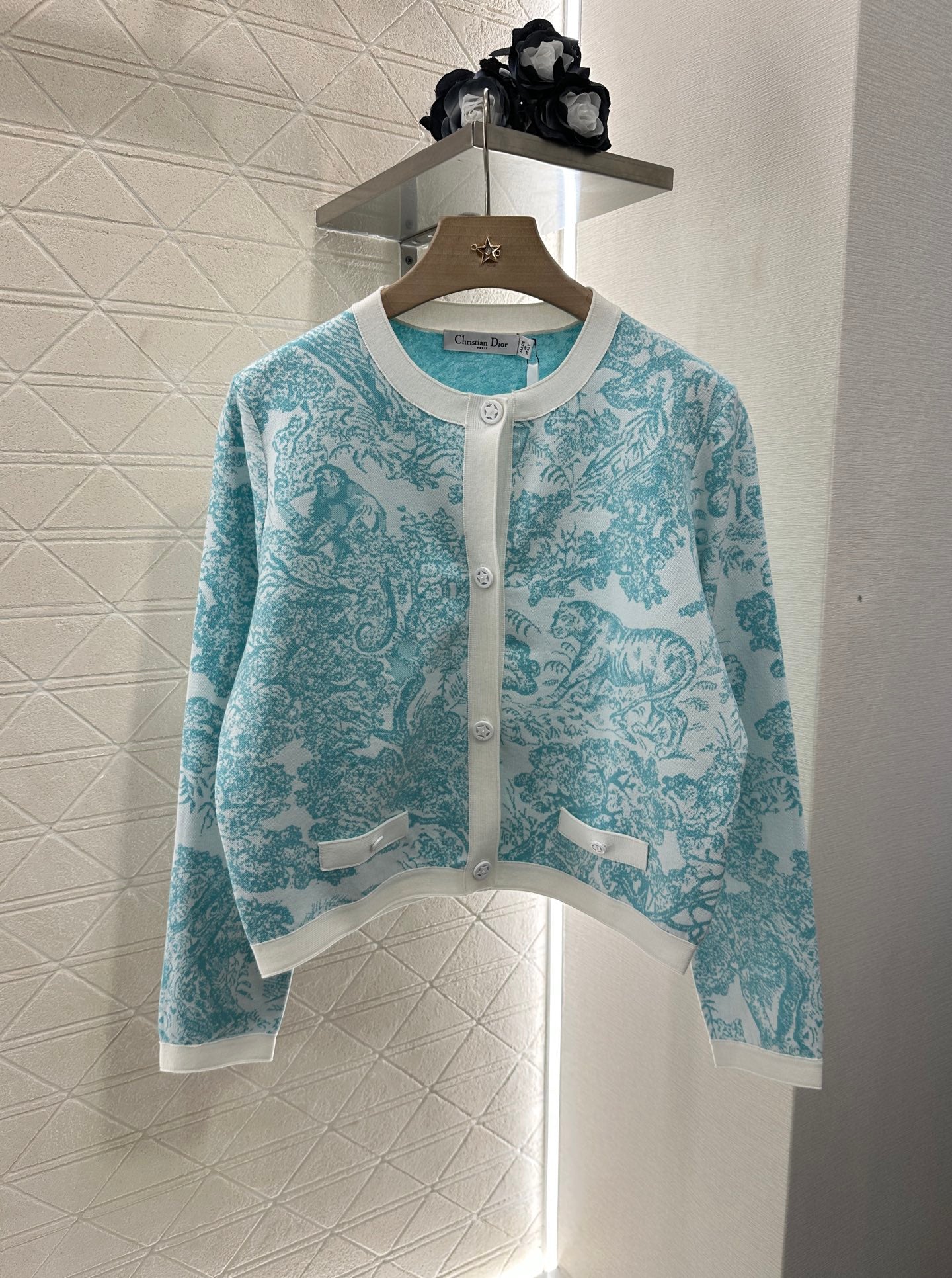 D*♥2025 new product Jacquard knitted cardigan