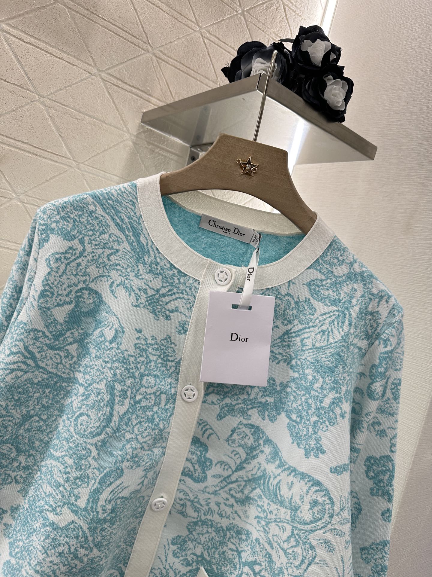 D*♥2025 new product Jacquard knitted cardigan