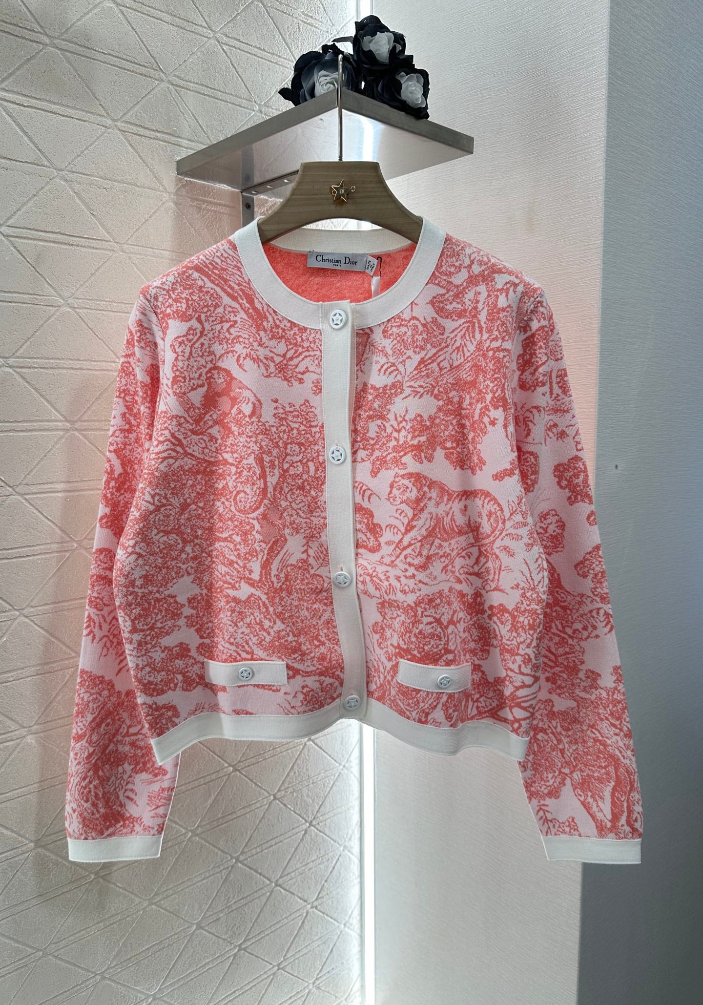 D*♥2025 new product Jacquard knitted cardigan