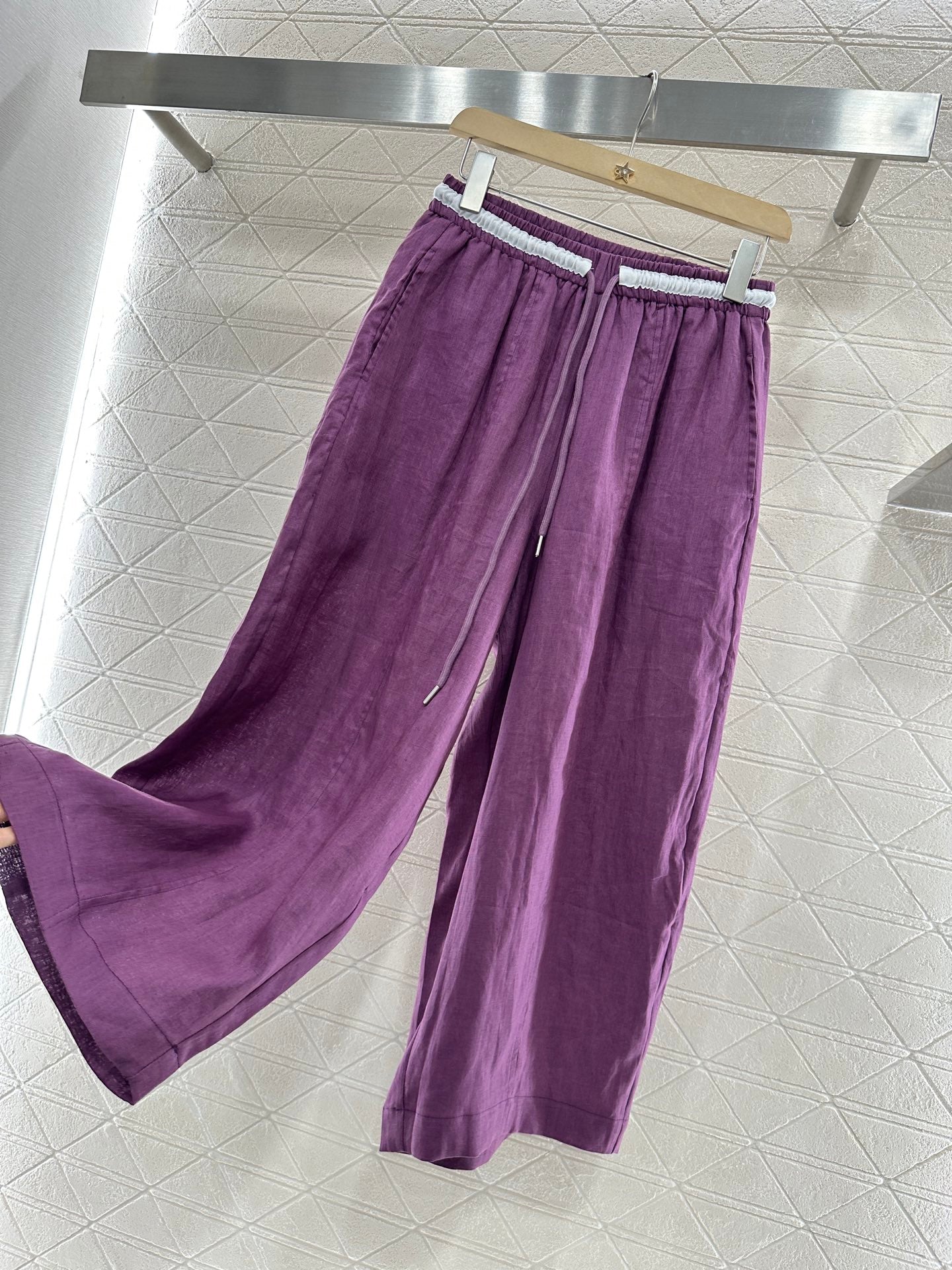 C*♥2025 new product Linen cropped pants