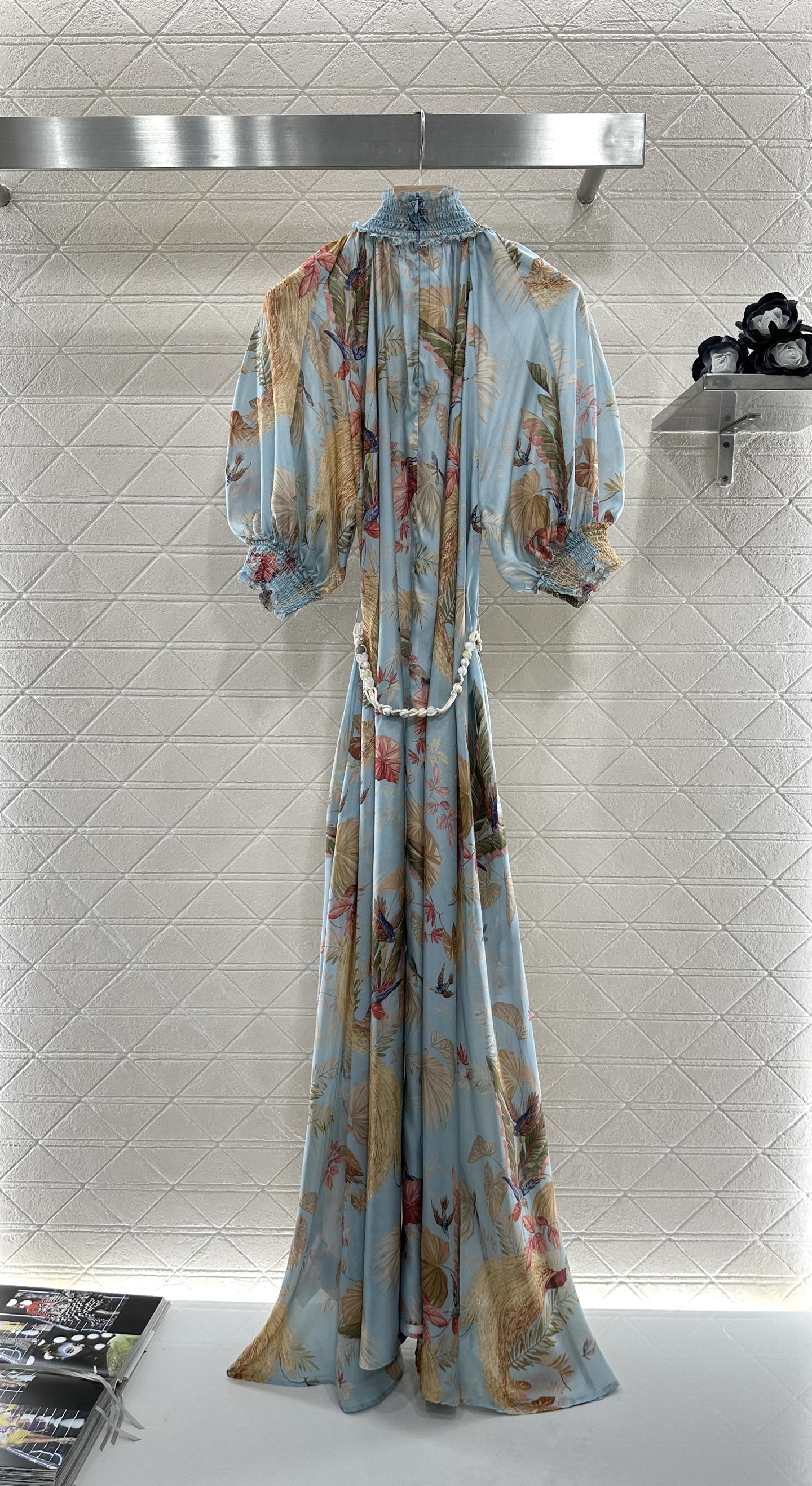 Z*♥2025 new product Silk waist chain dress