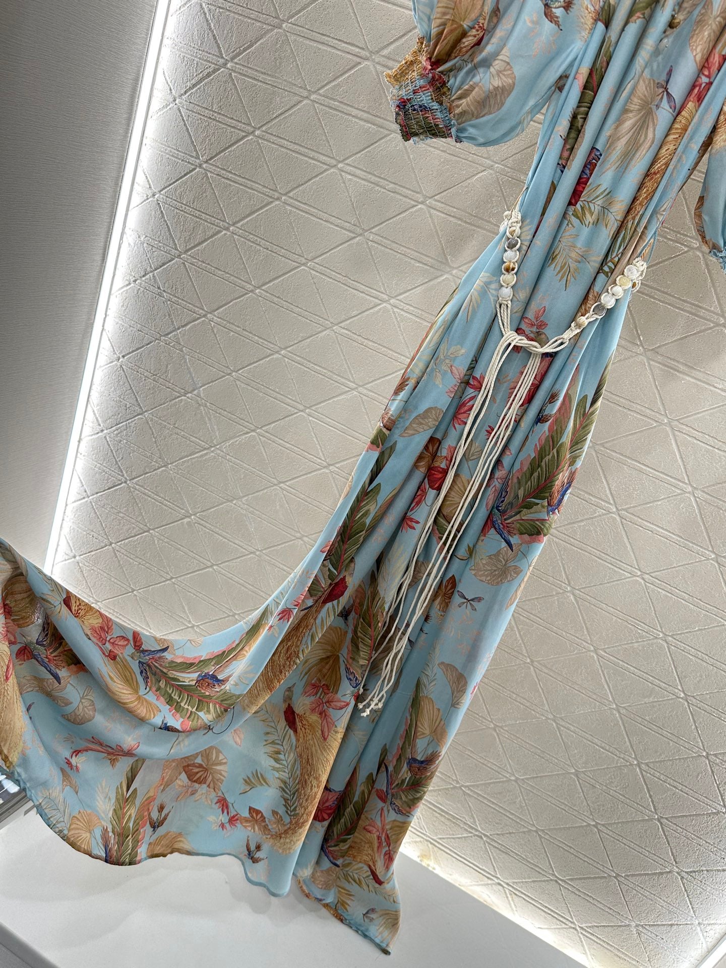 Z*♥2025 new product Silk waist chain dress