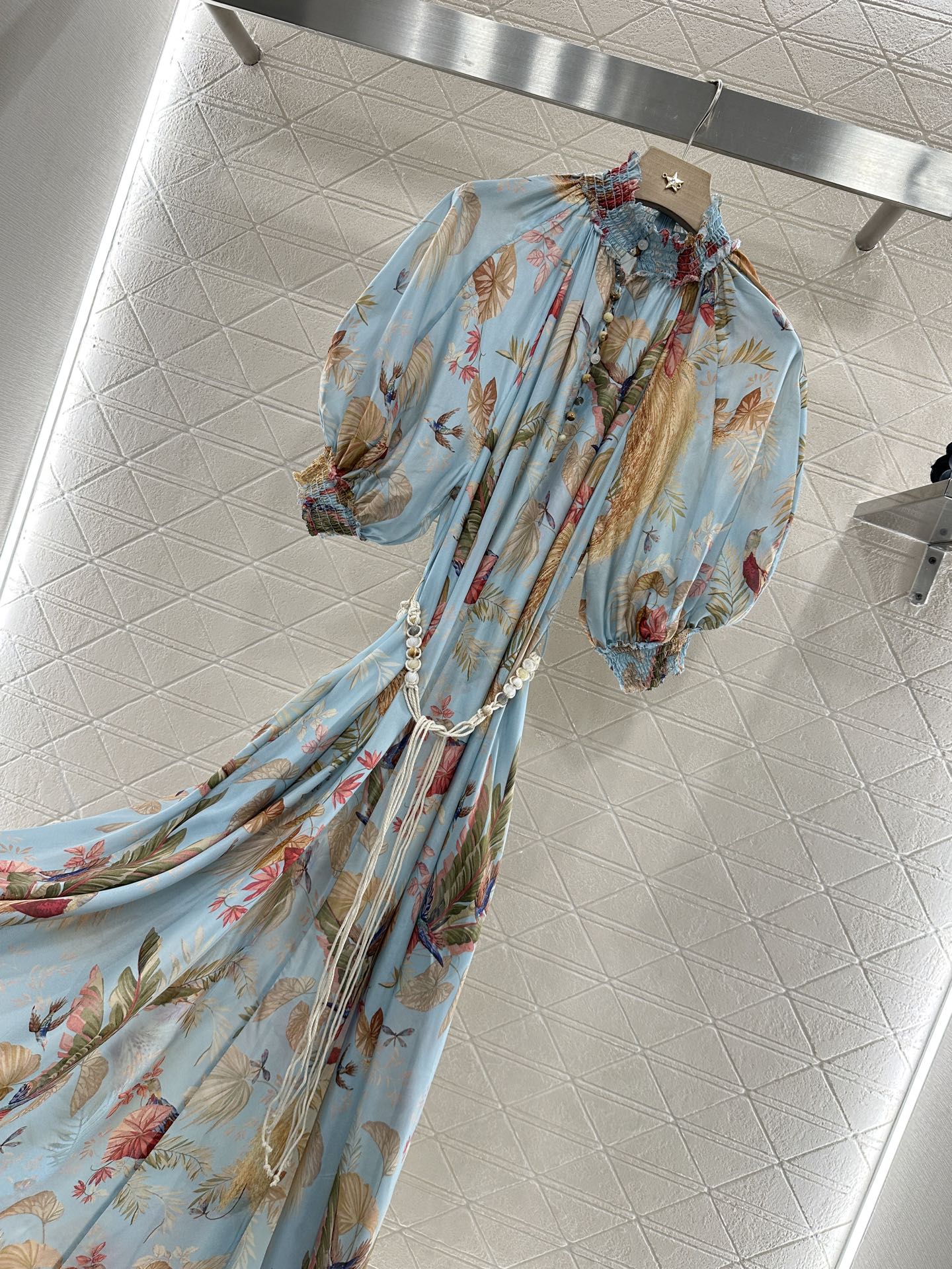 Z*♥2025 new product Silk waist chain dress