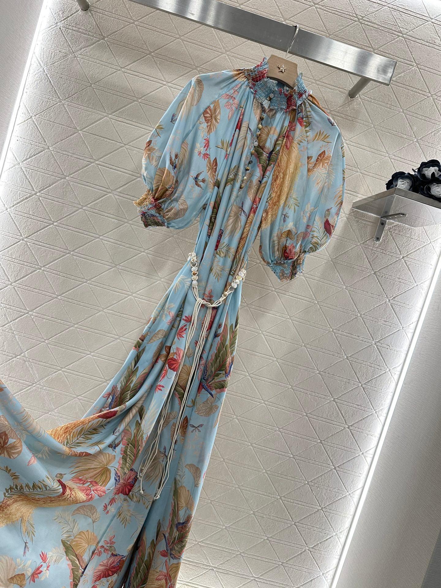 Z*♥2025 new product Silk waist chain dress