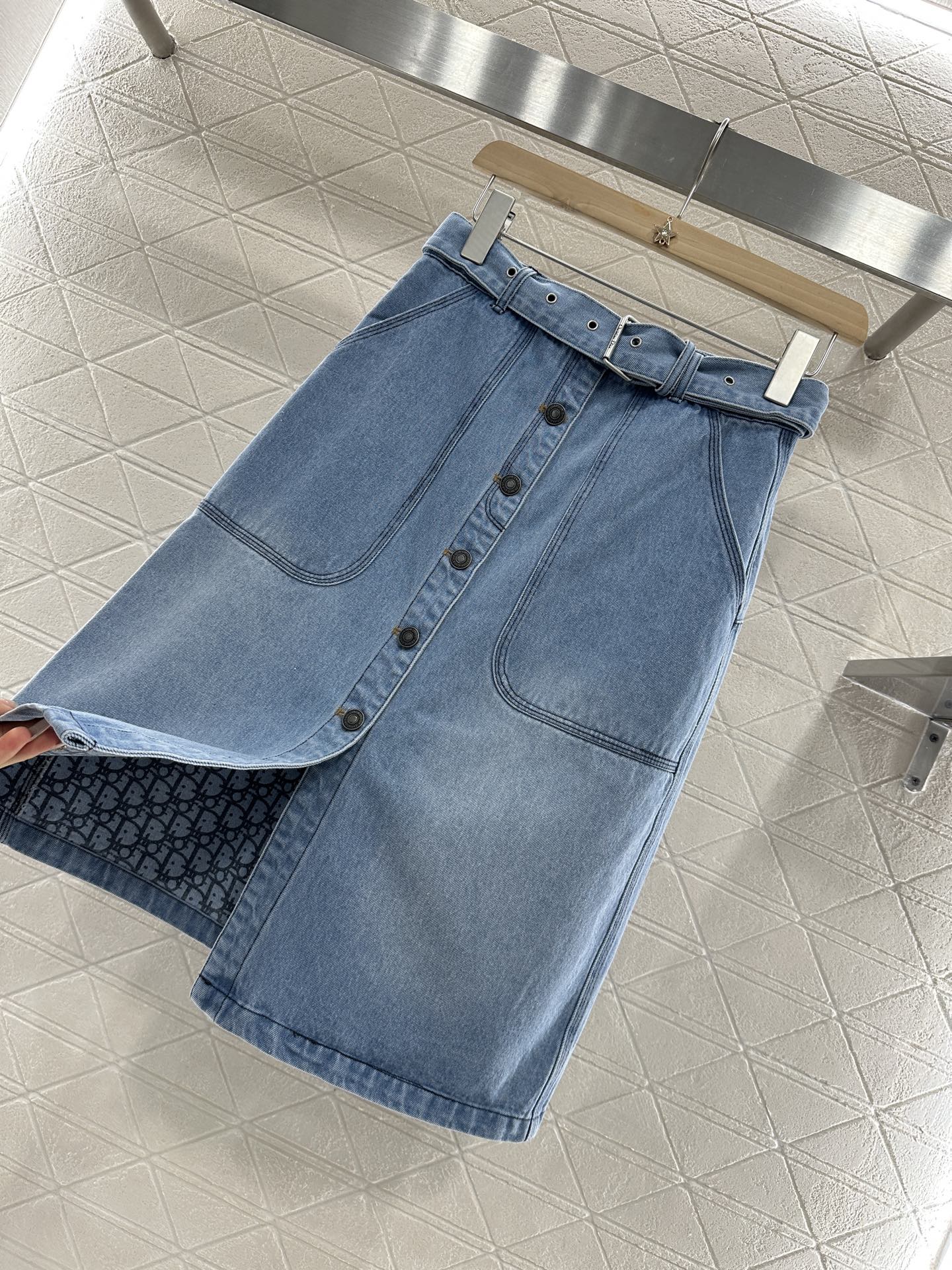 D*♥2025 new product Denim skirt with belt