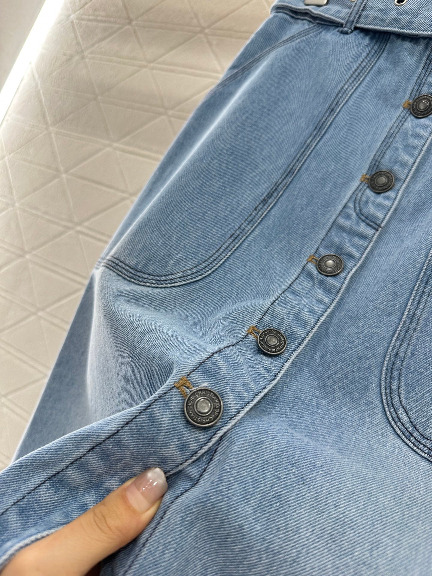 D*♥2025 new product Denim skirt with belt