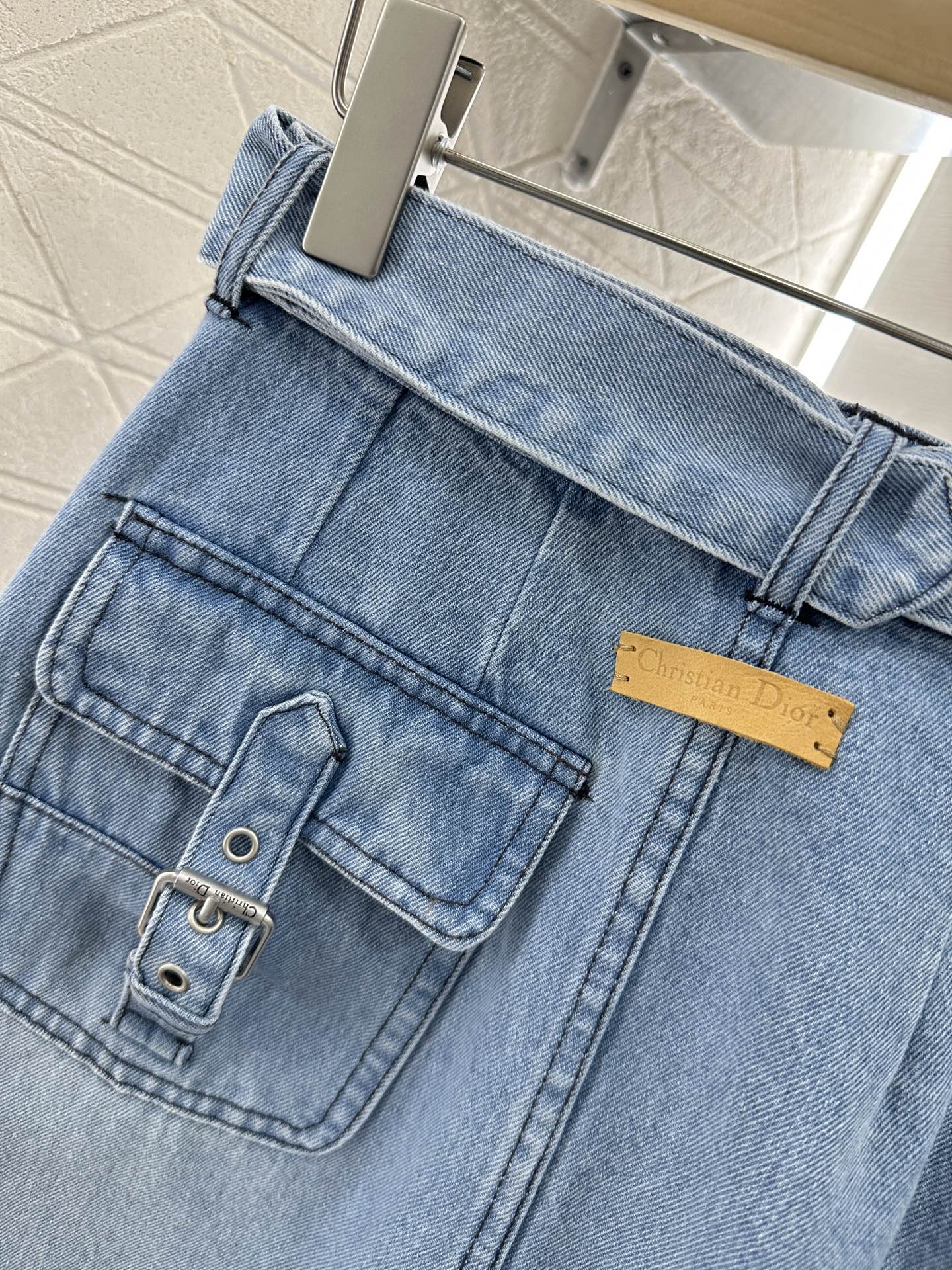D*♥2025 new product Denim skirt with belt