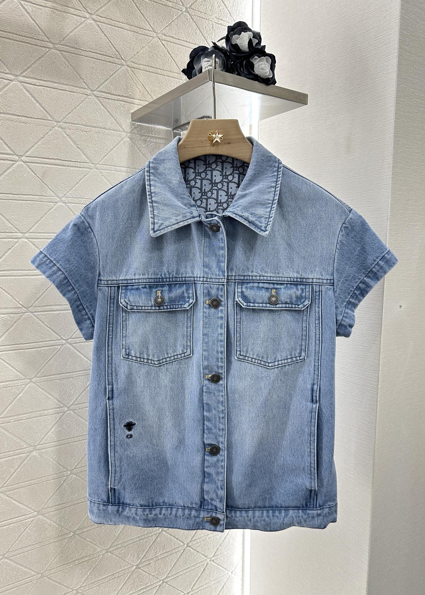 D*♥2025 new product Denim jacket and shorts set