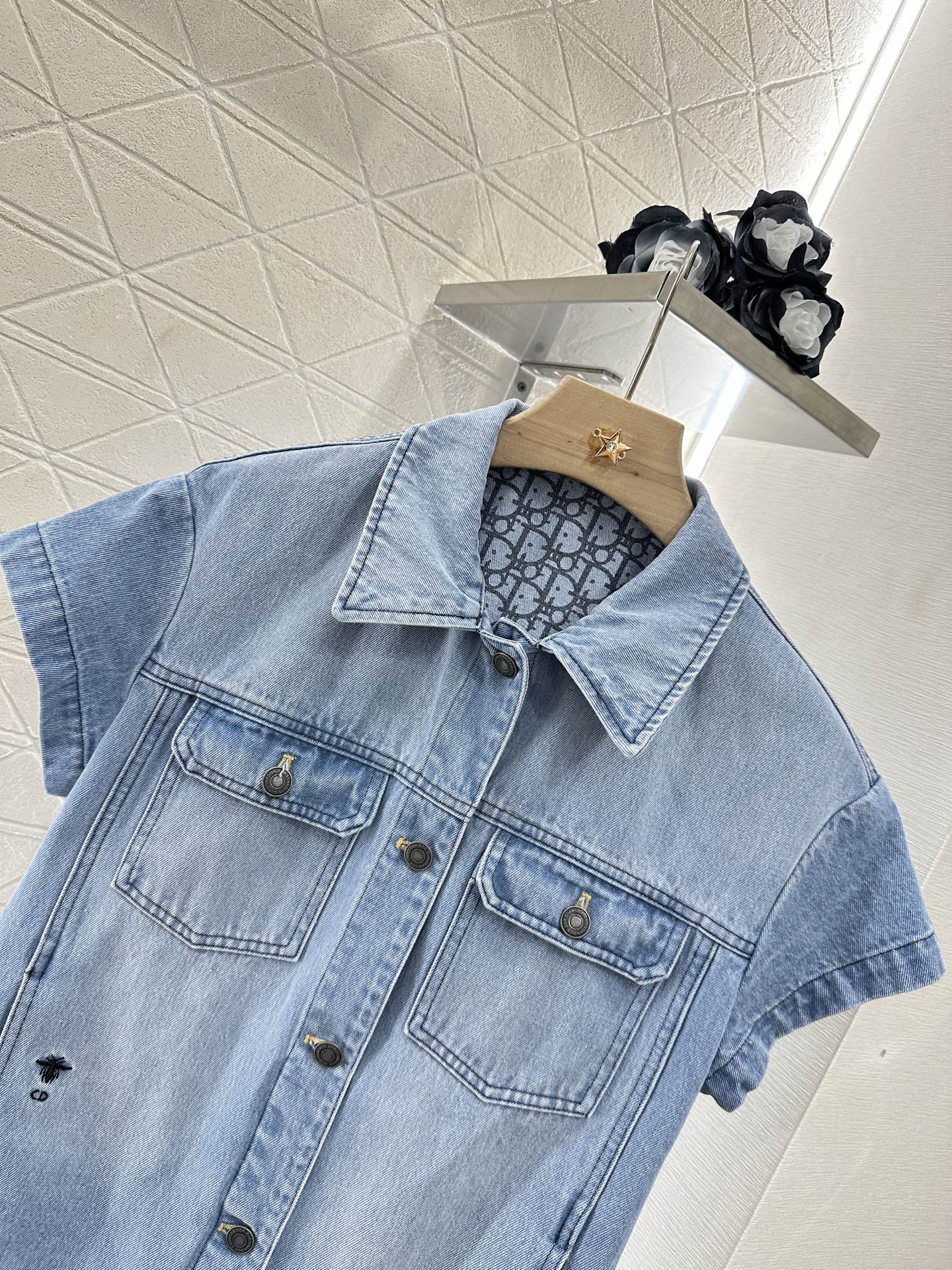 D*♥2025 new product Denim jacket and shorts set