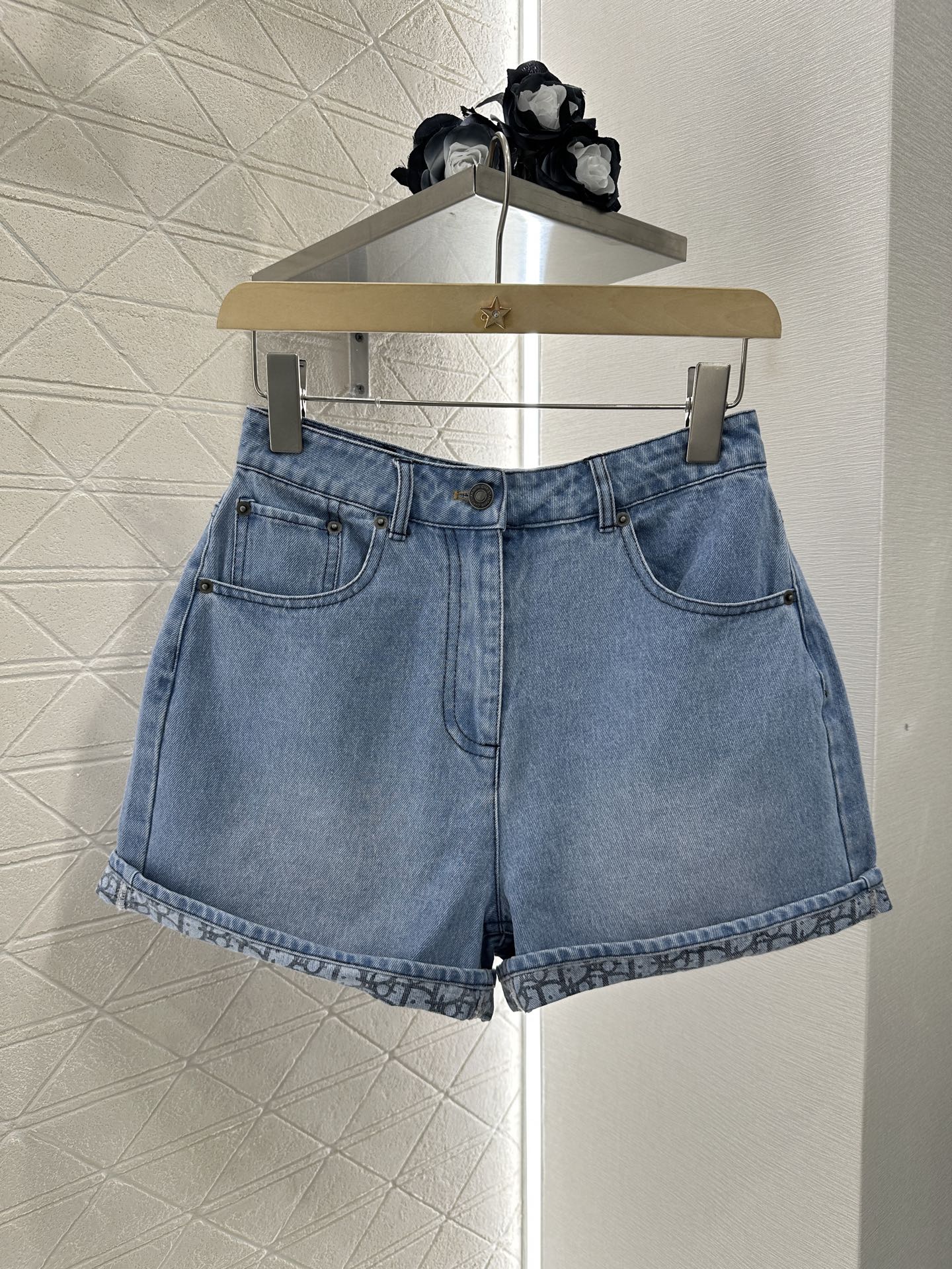 D*♥2025 new product Denim jacket and shorts set
