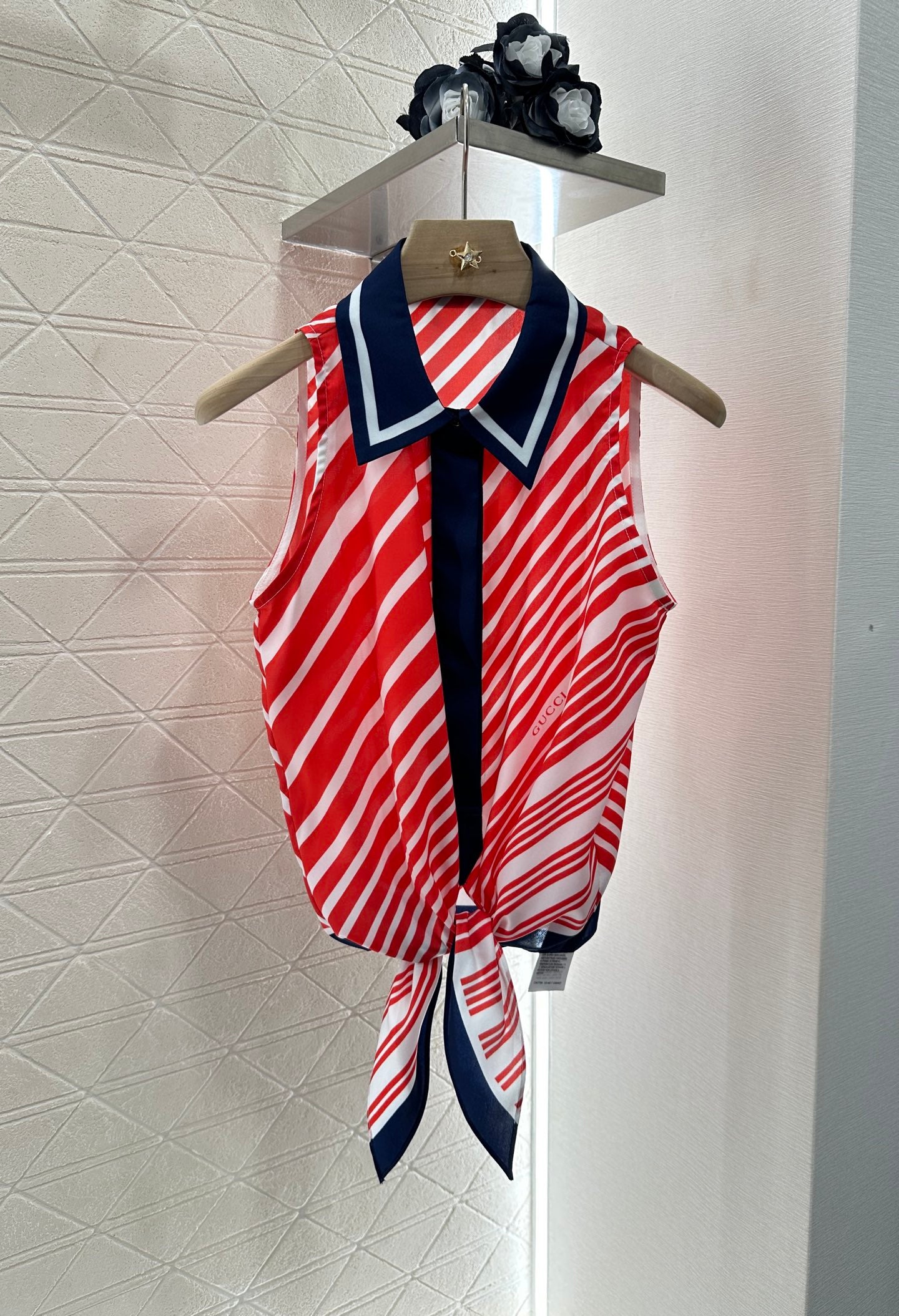 G*♥2025 new product Lace-up sleeveless top