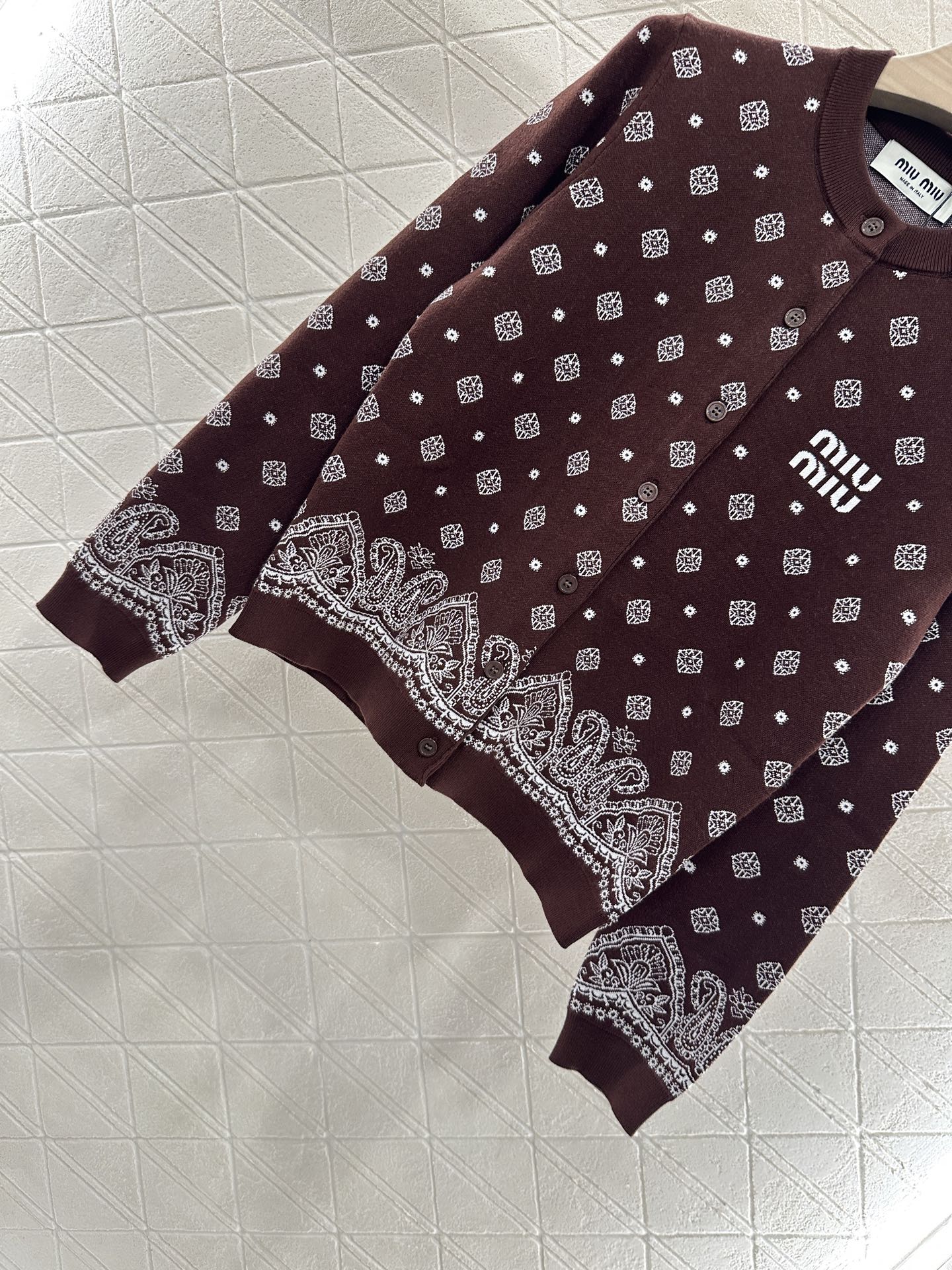 Mi*mi*♥2025 new product Knitted long-sleeved cardigan
