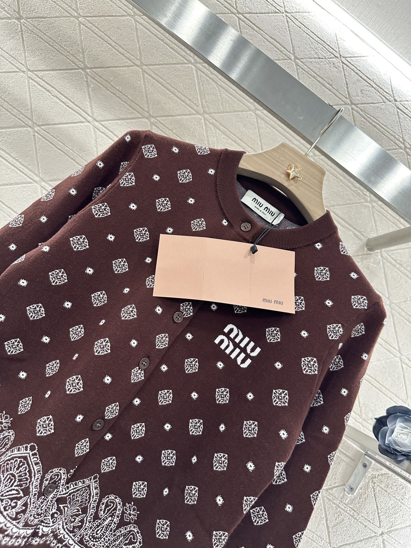 Mi*mi*♥2025 new product Knitted long-sleeved cardigan
