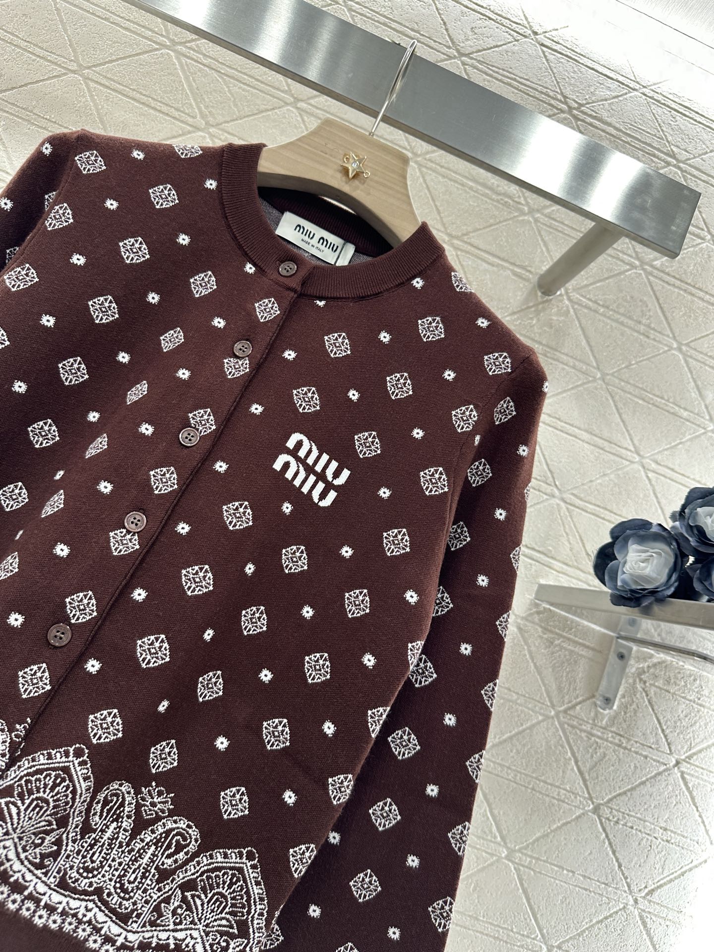 Mi*mi*♥2025 new product Knitted long-sleeved cardigan
