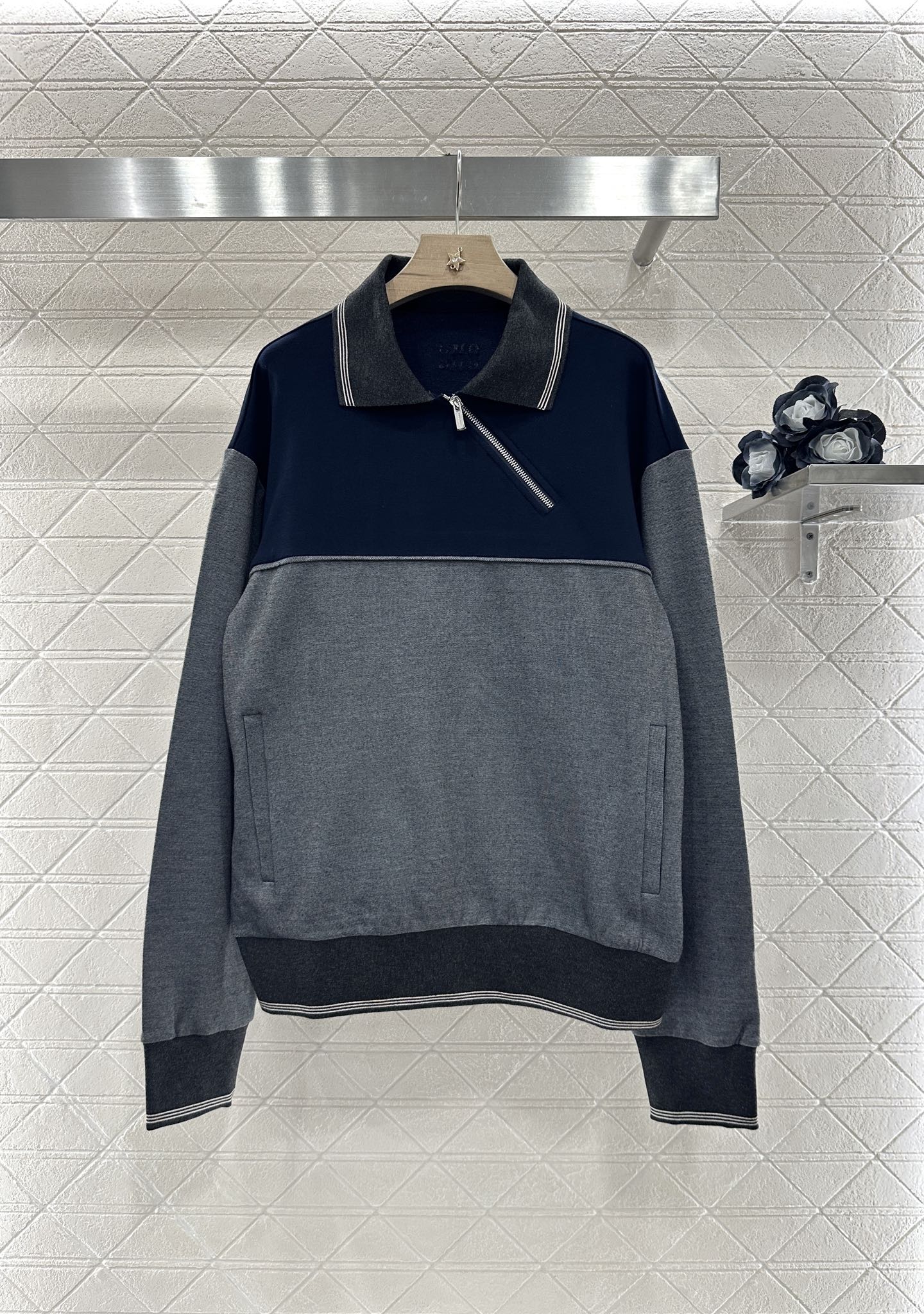 Mi*mi*♥2025 new product Half-open sweatshirt