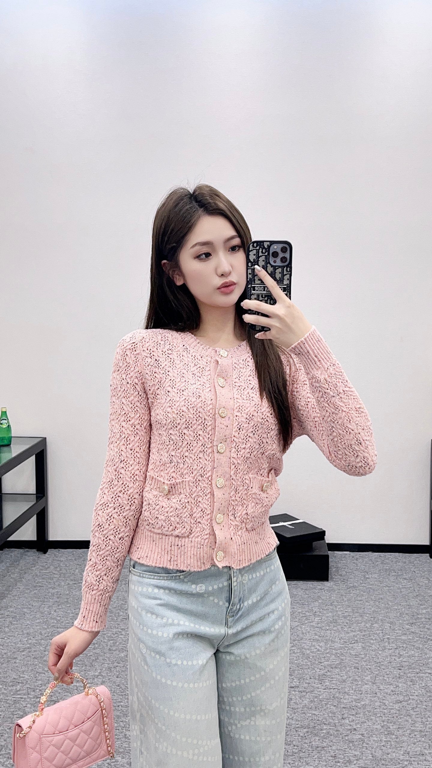 C*♥2025 new product Openwork knitted cardigan