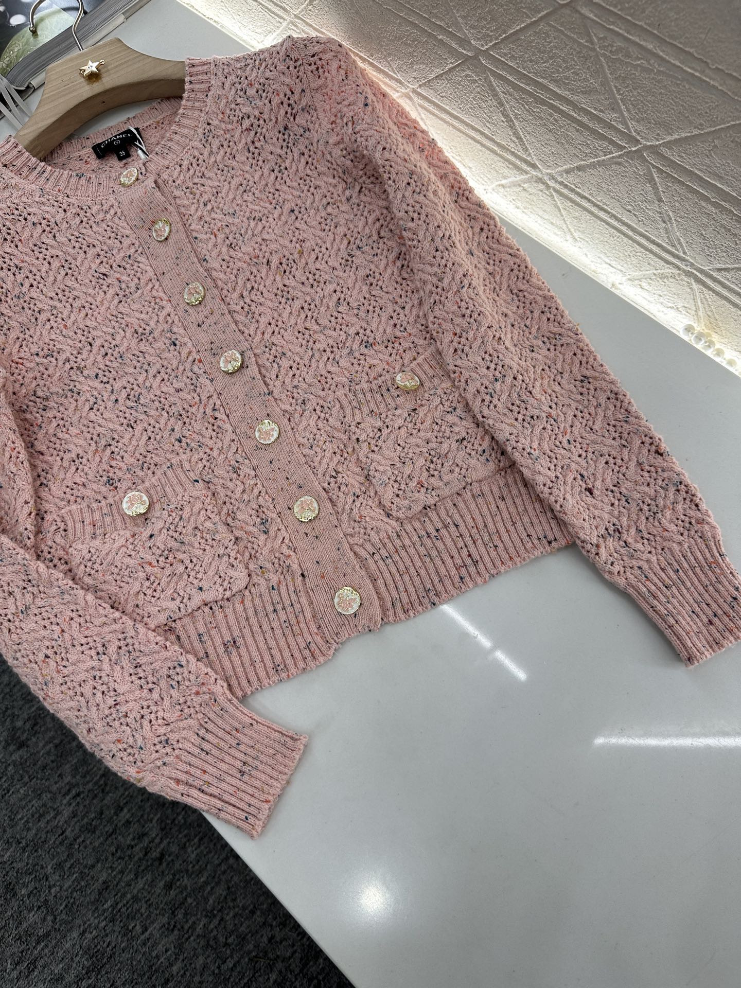 C*♥2025 new product Openwork knitted cardigan