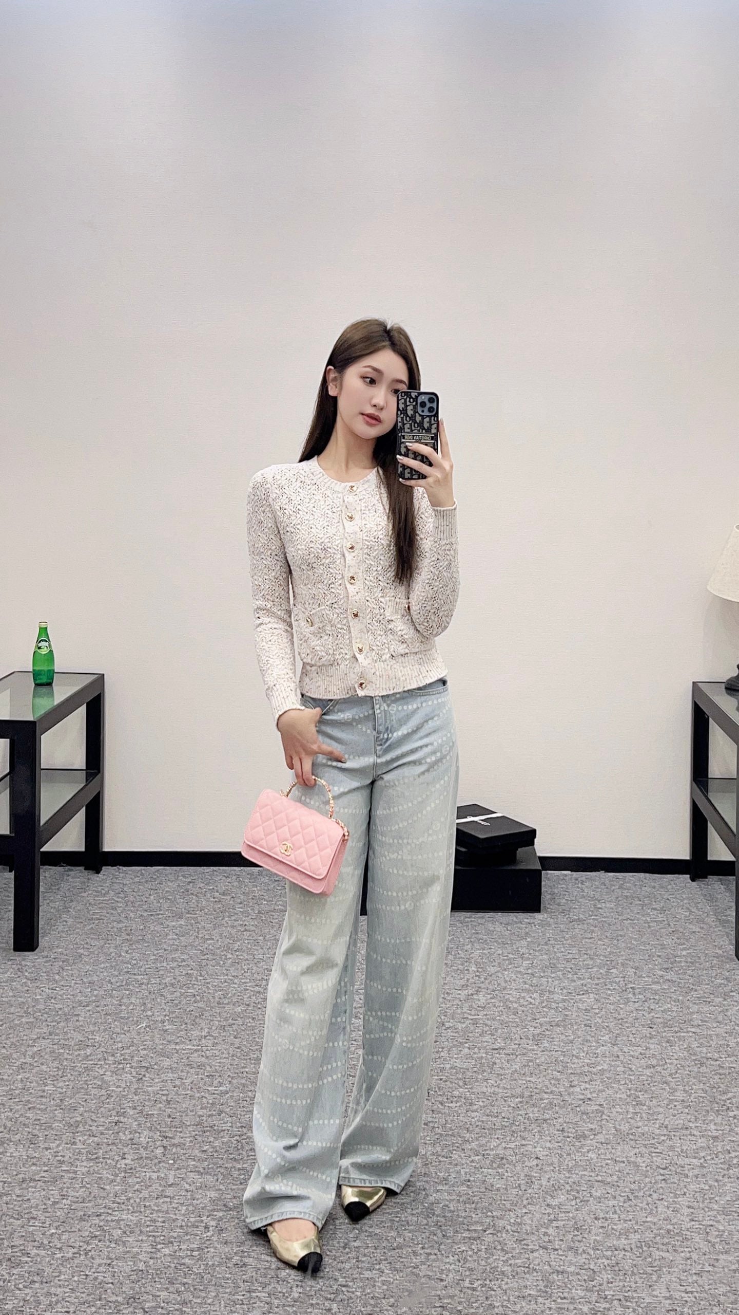 C*♥2025 new product Openwork knitted cardigan
