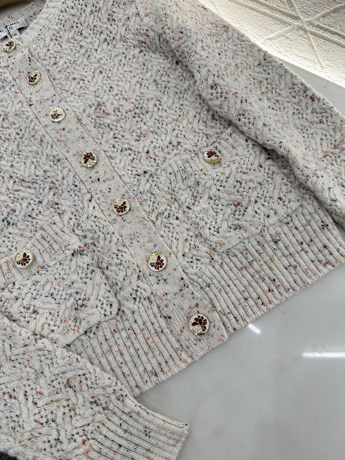 C*♥2025 new product Openwork knitted cardigan
