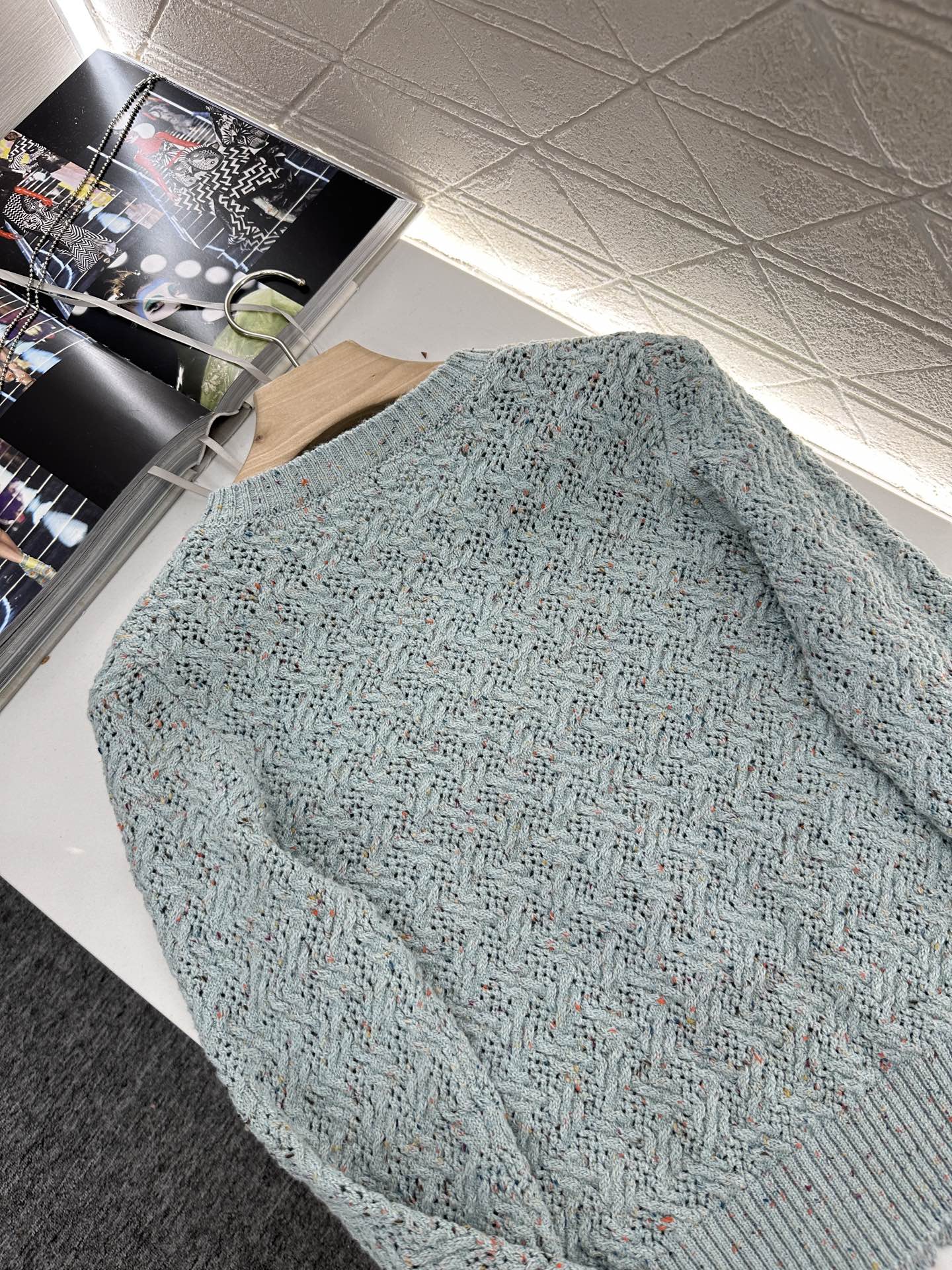 C*♥2025 new product Openwork knitted cardigan