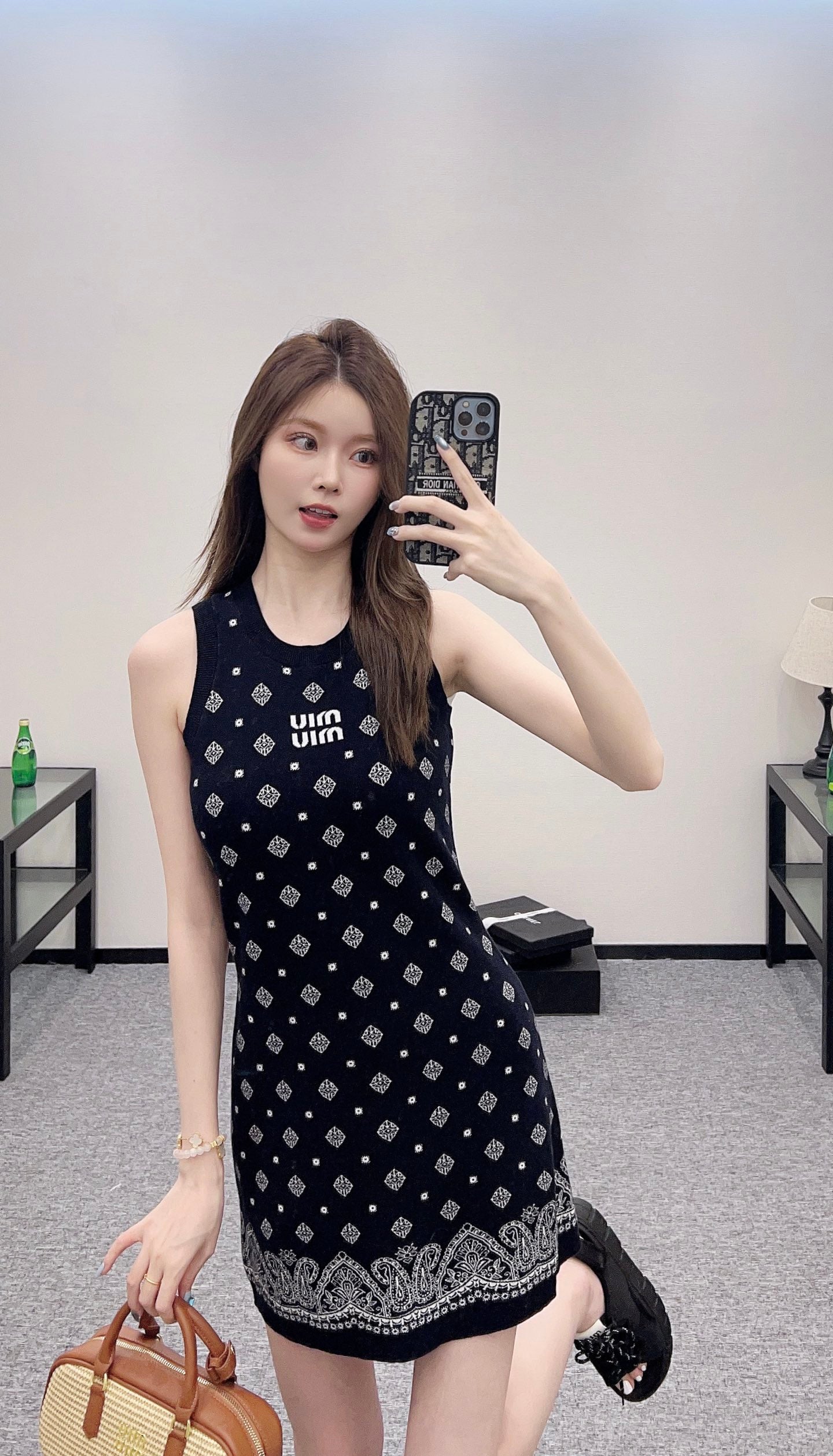 Mi*mi*♥2025 new product Knitted vest dress
