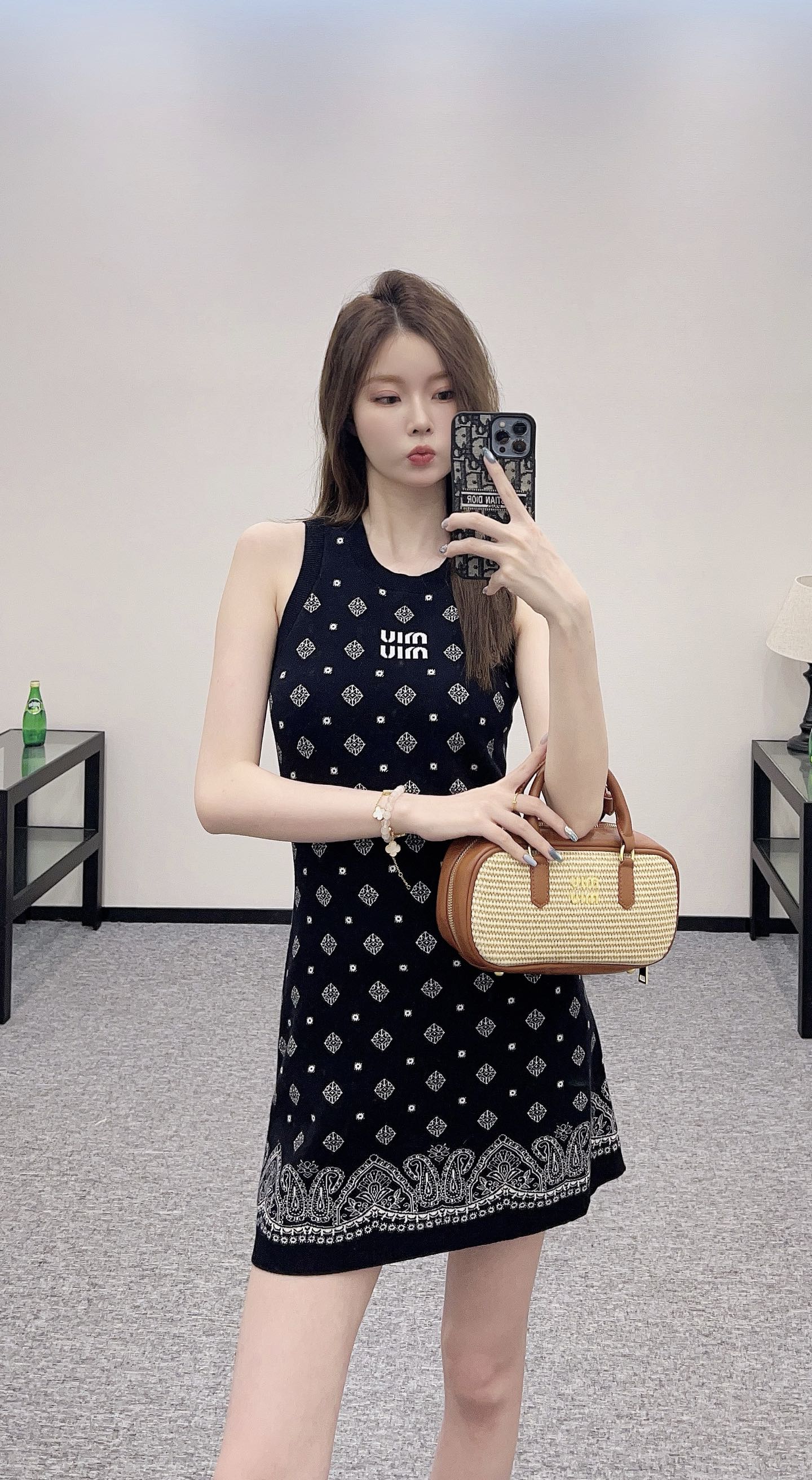 Mi*mi*♥2025 new product Knitted vest dress