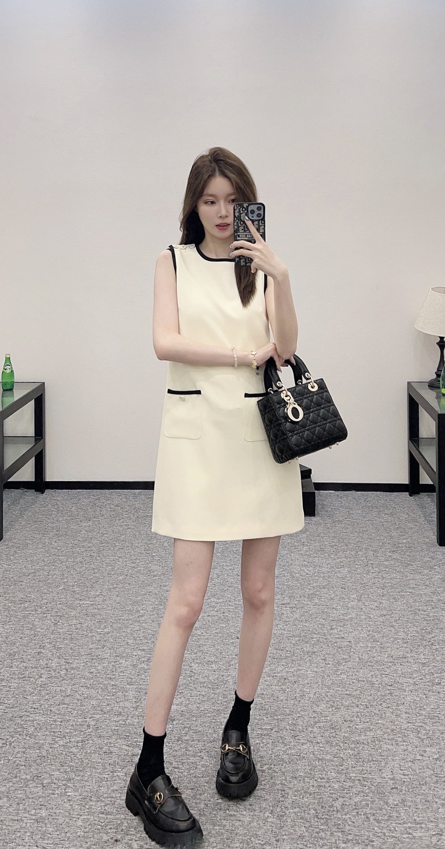 D*♥2025 new product Shoulder buckle vest dress