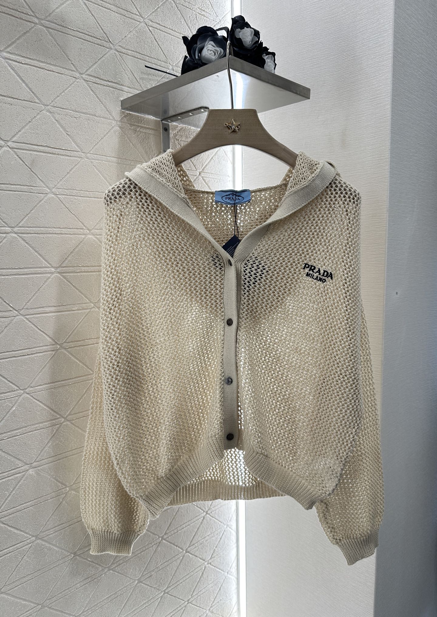 P*♥2025 new product Hooded knitted cardigan