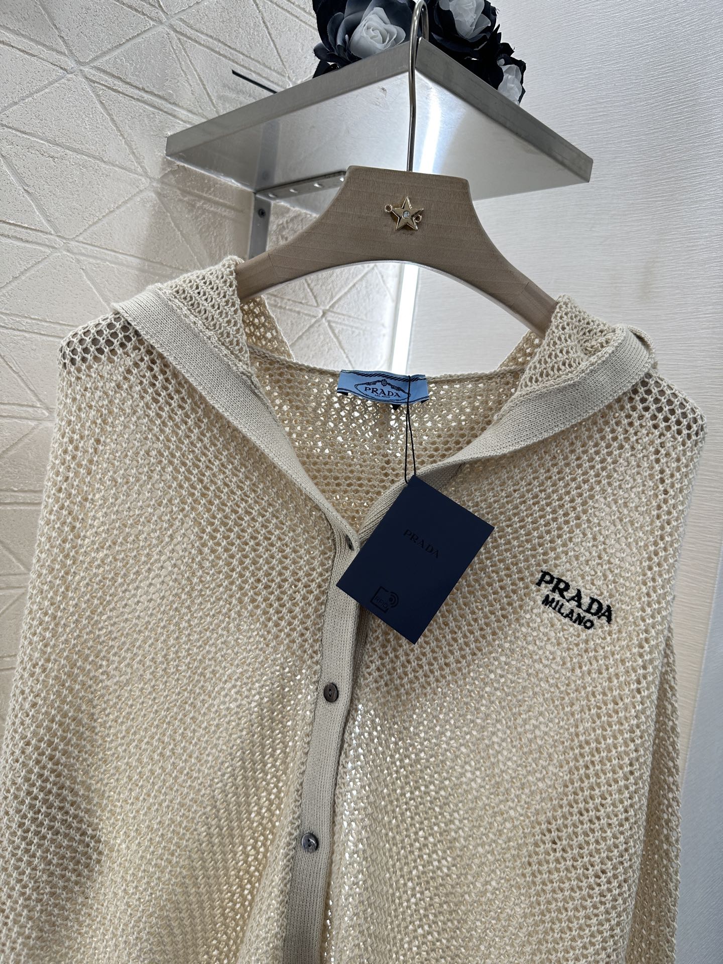 P*♥2025 new product Hooded knitted cardigan