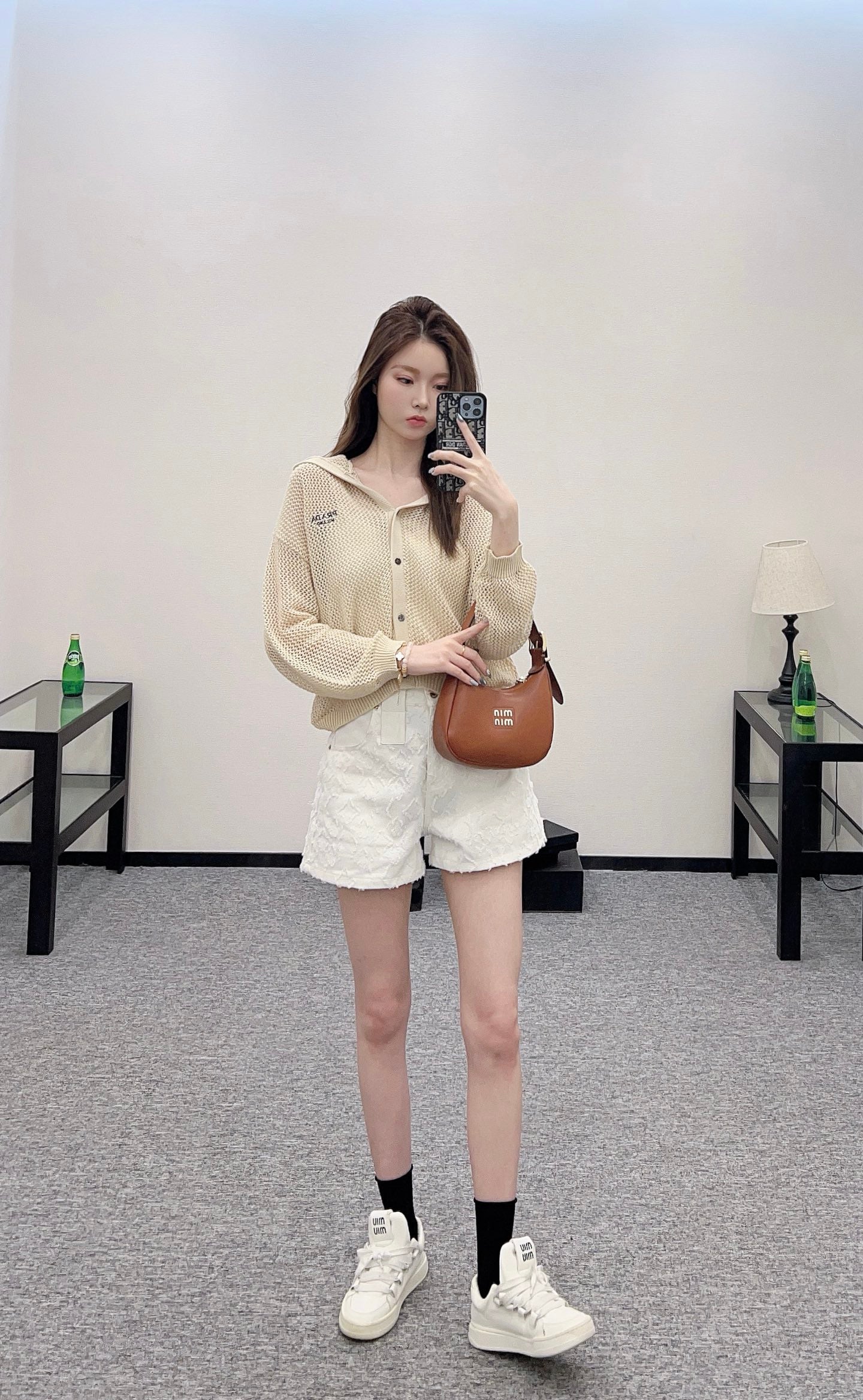 P*♥2025 new product Hooded knitted cardigan