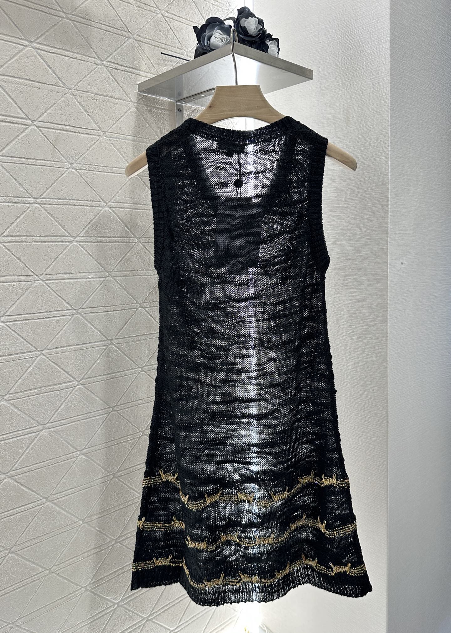 C*♥2025 new product Embroidered knitted vest dress