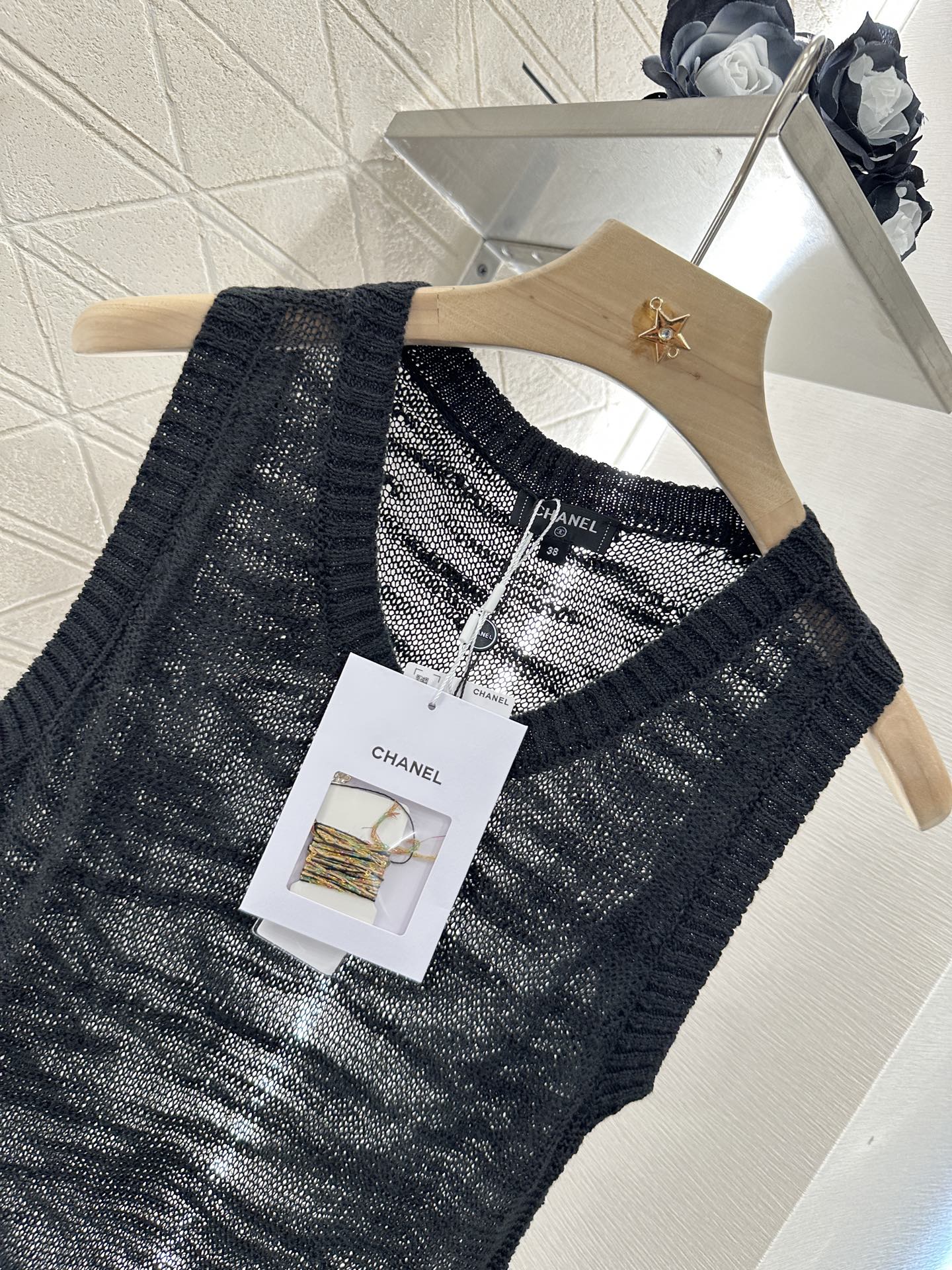 C*♥2025 new product Embroidered knitted vest dress