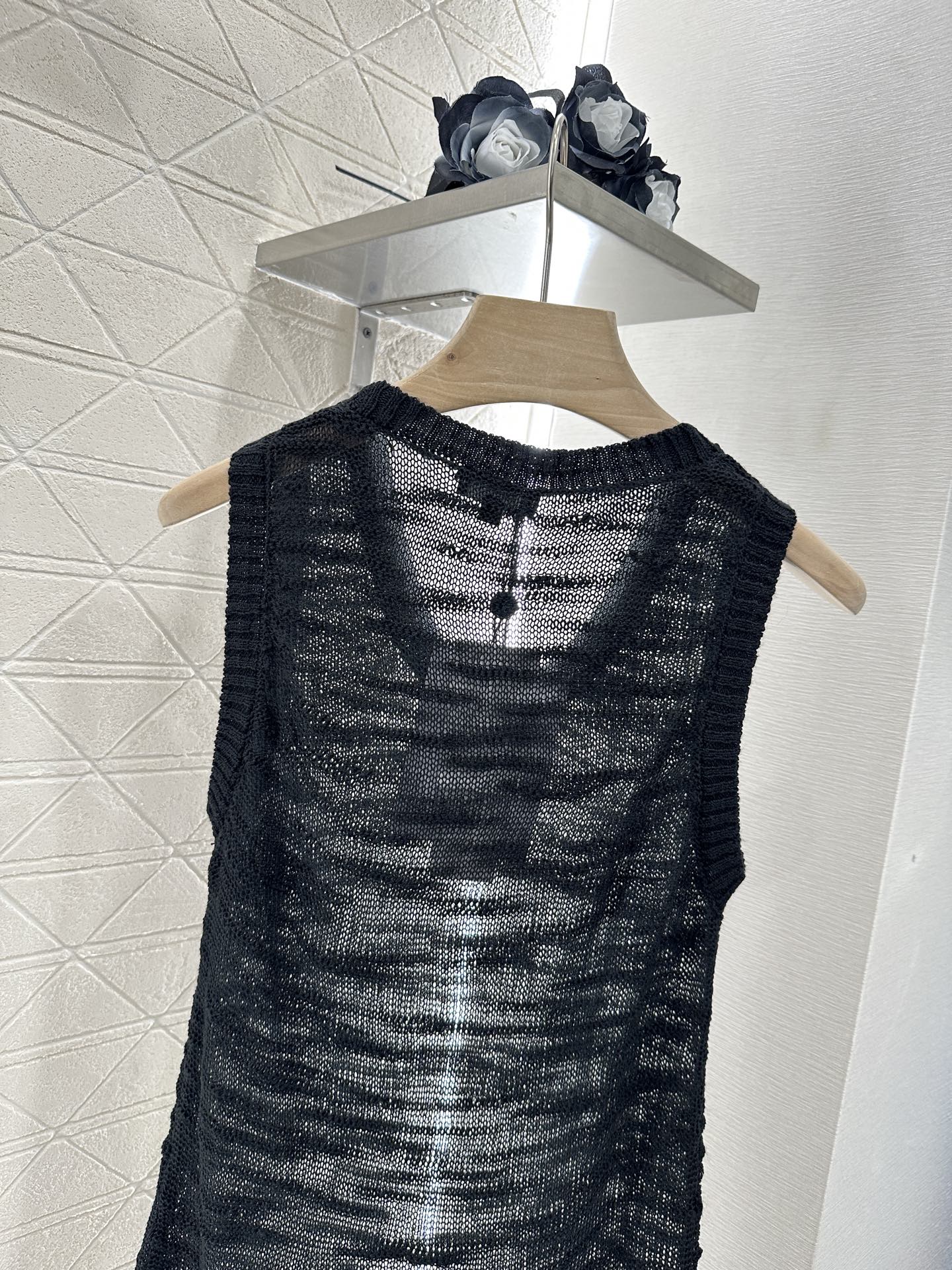 C*♥2025 new product Embroidered knitted vest dress