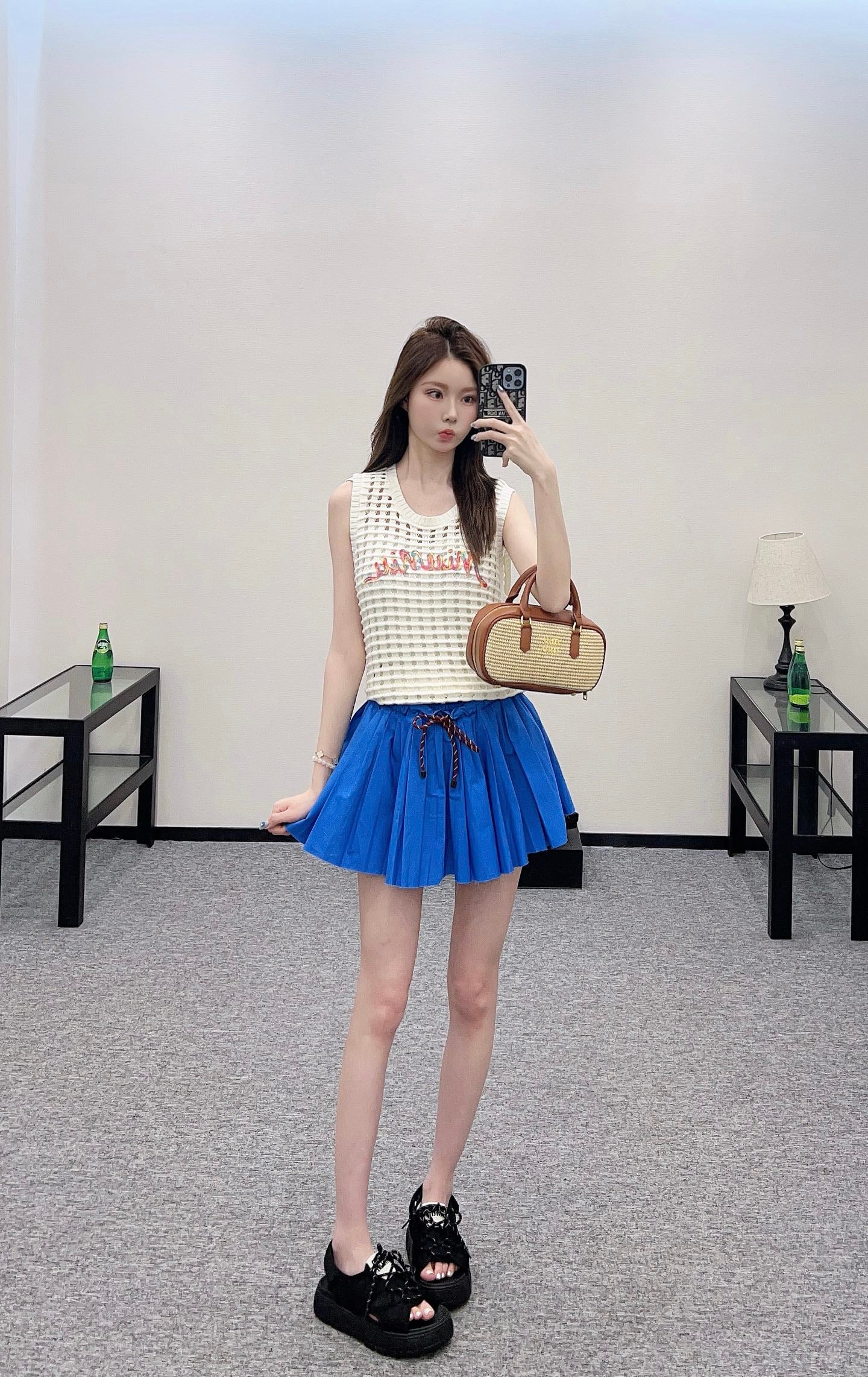Mi*mi*♥2025 new product Hollow knitted vest