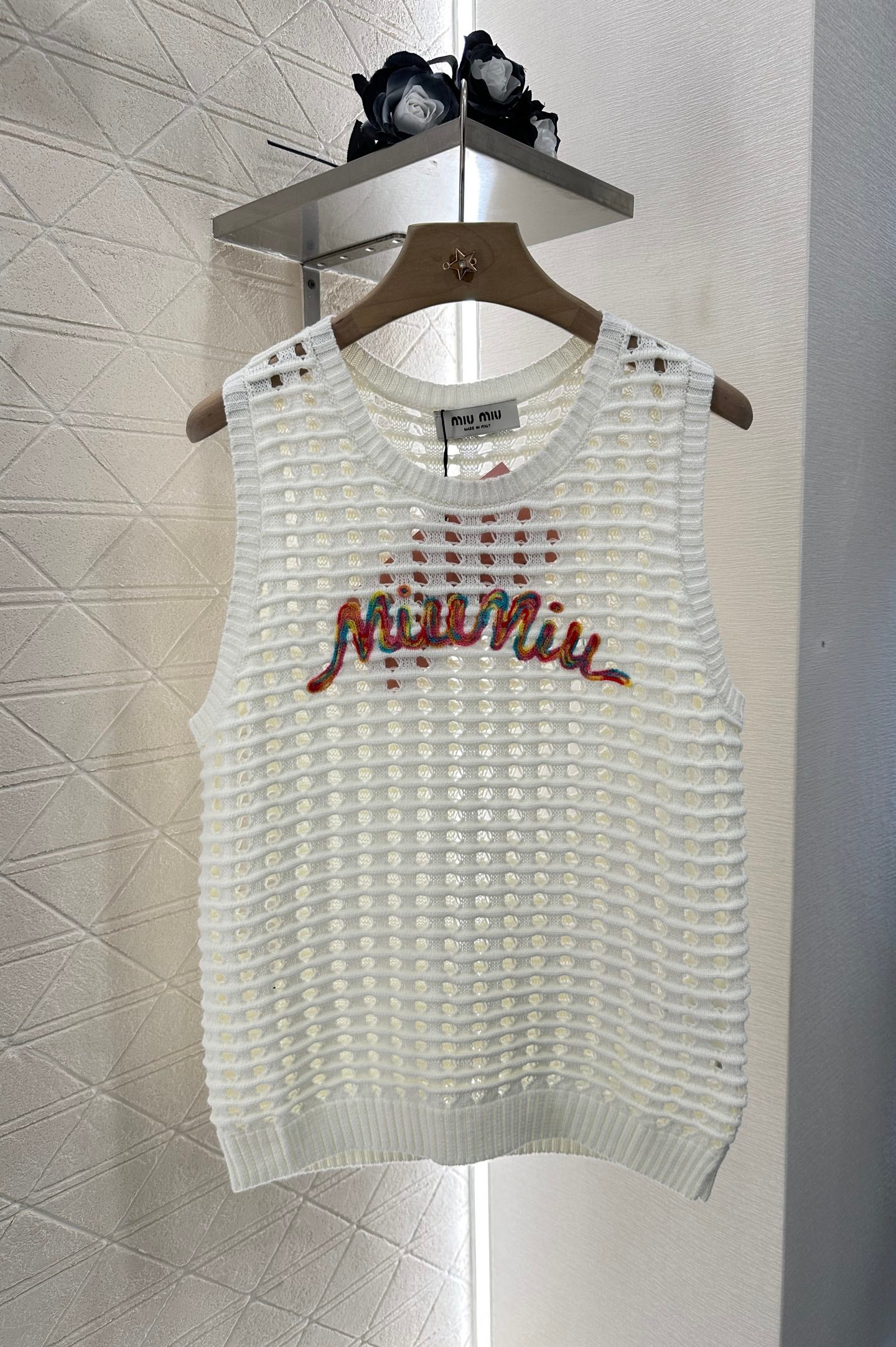 Mi*mi*♥2025 new product Hollow knitted vest