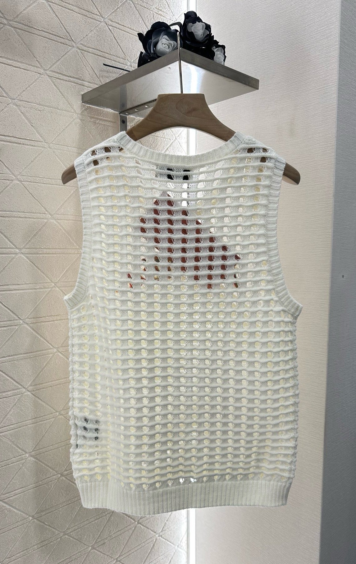 Mi*mi*♥2025 new product Hollow knitted vest