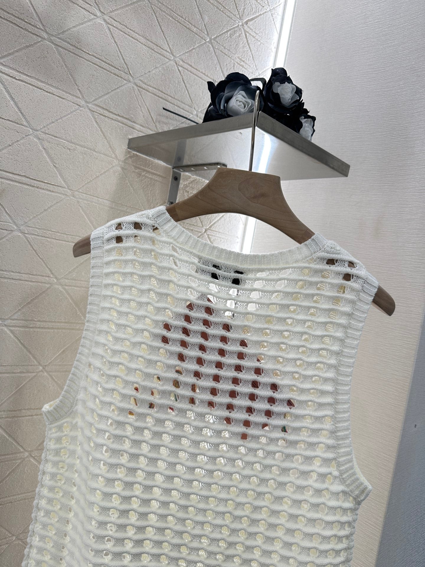 Mi*mi*♥2025 new product Hollow knitted vest