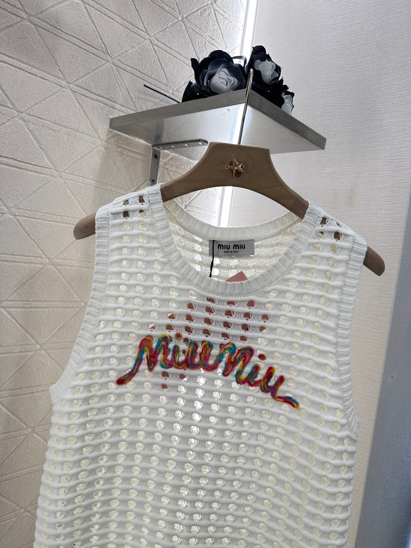 Mi*mi*♥2025 new product Hollow knitted vest