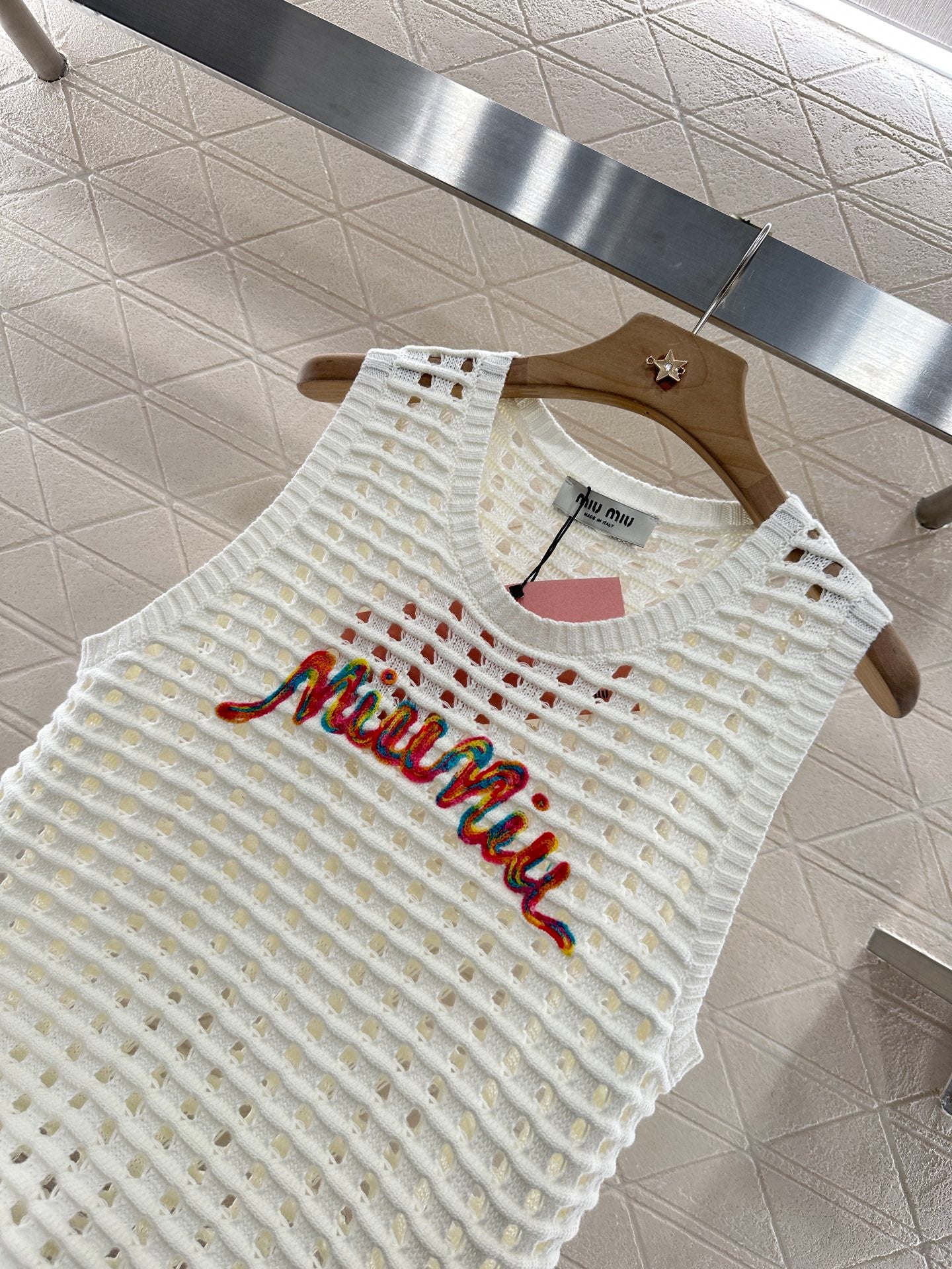 Mi*mi*♥2025 new product Hollow knitted vest