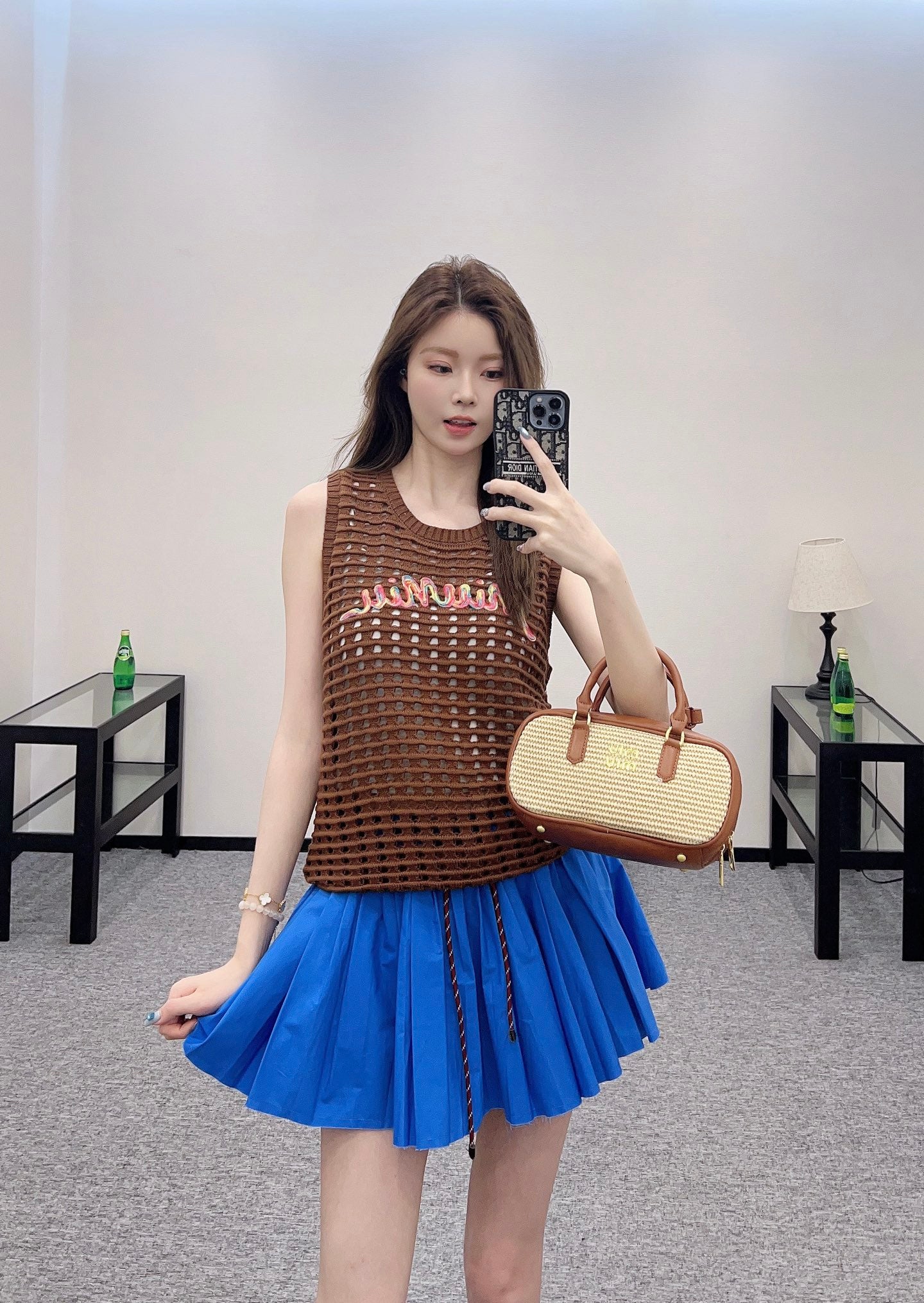Mi*mi*♥2025 new product Hollow knitted vest