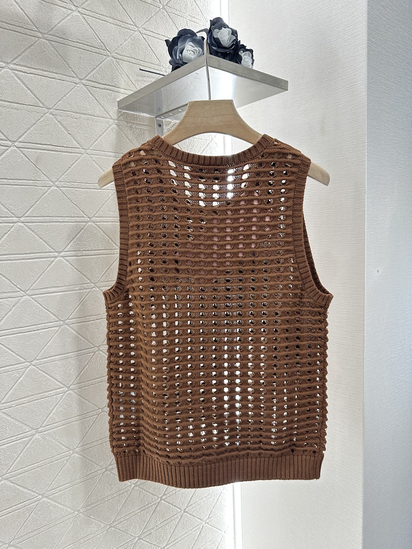 Mi*mi*♥2025 new product Hollow knitted vest