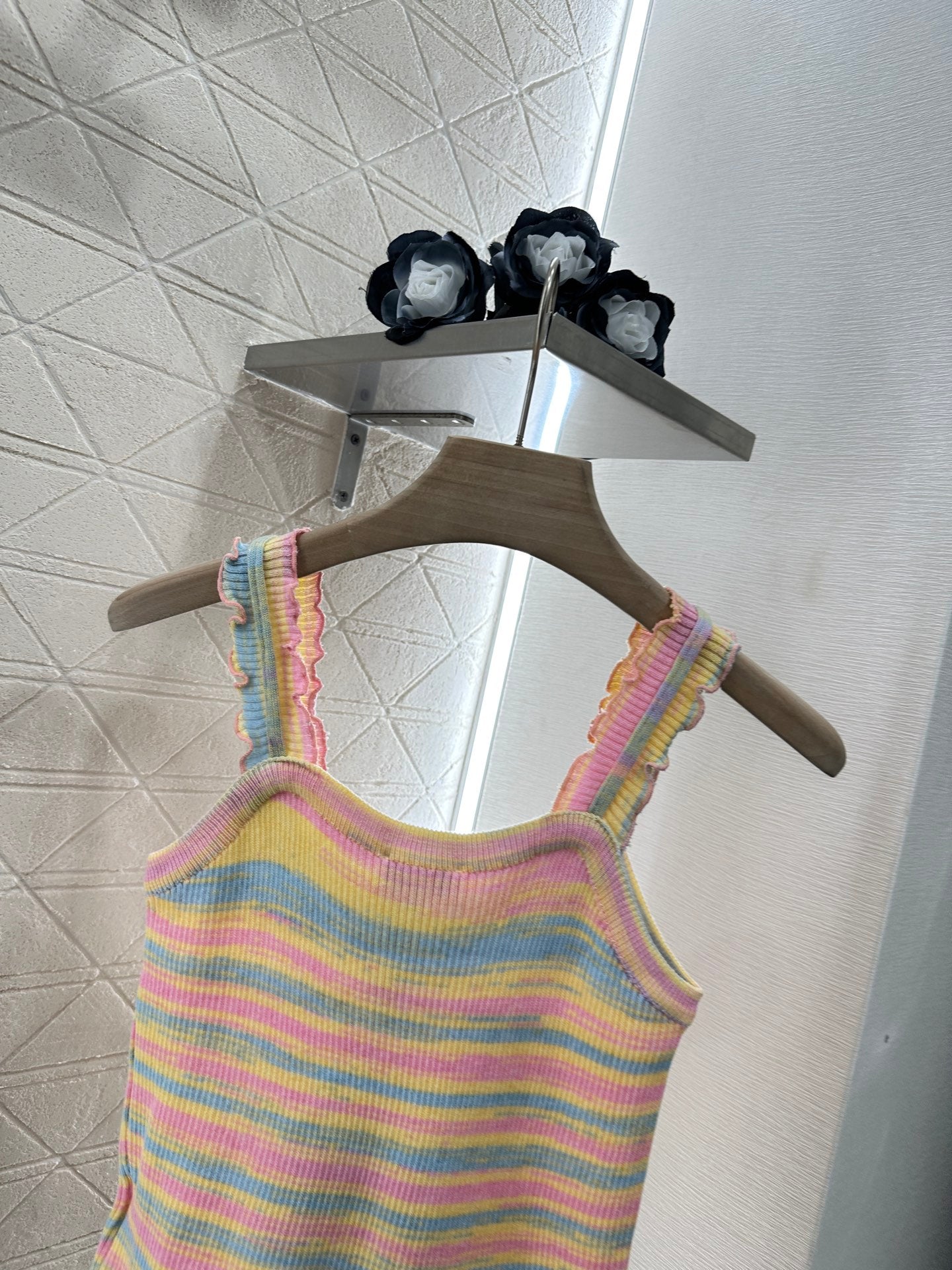 C*♥2025 new product Striped knitted vest