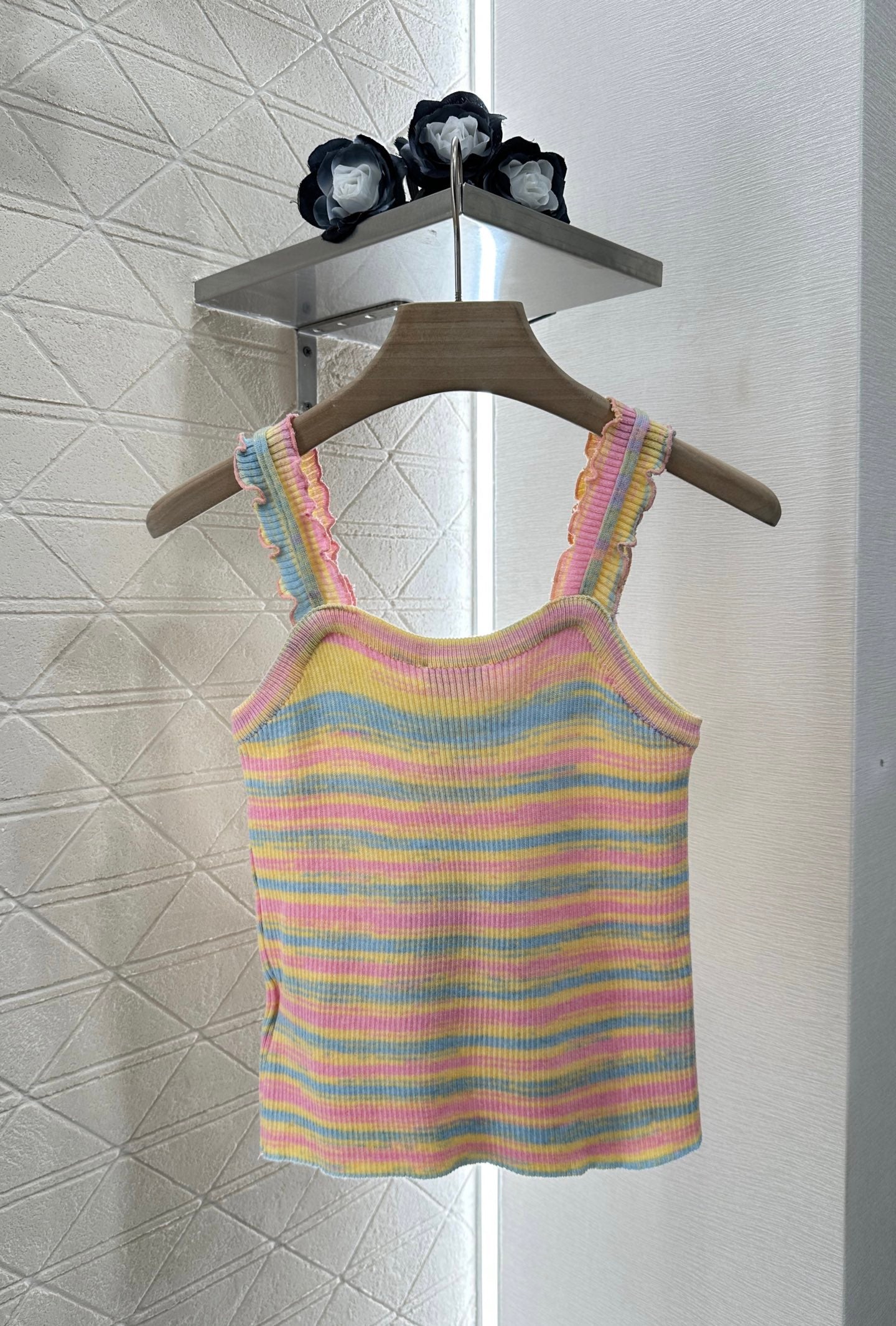 C*♥2025 new product Striped knitted vest