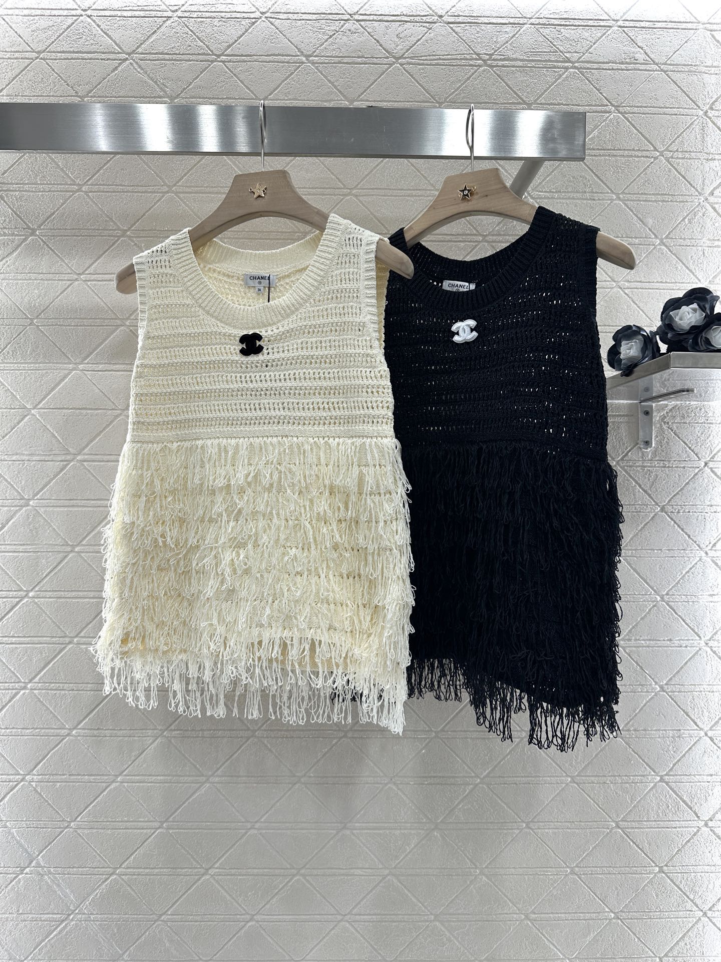 C*♥2025 new product Tassel knitted vest
