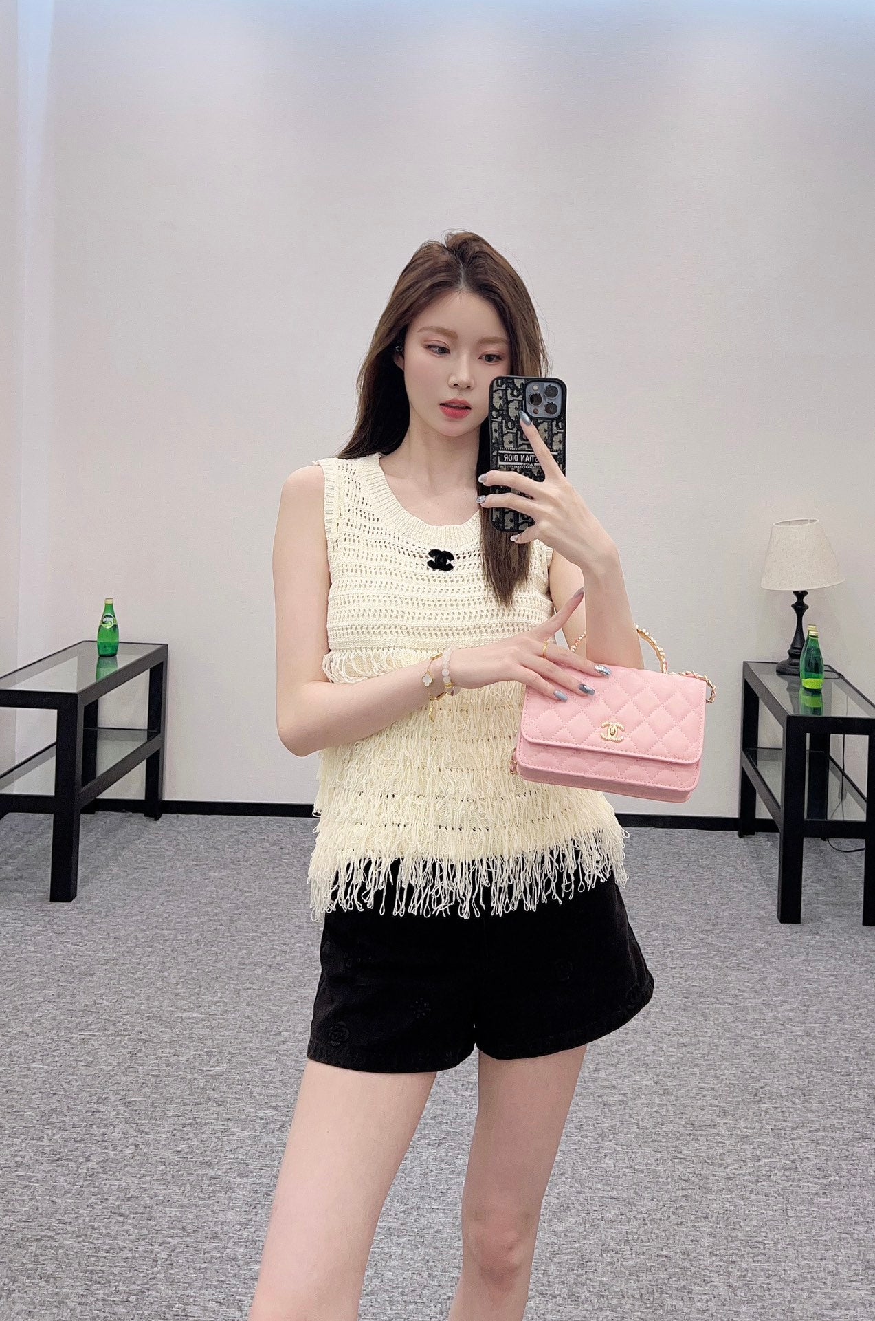 C*♥2025 new product Tassel knitted vest