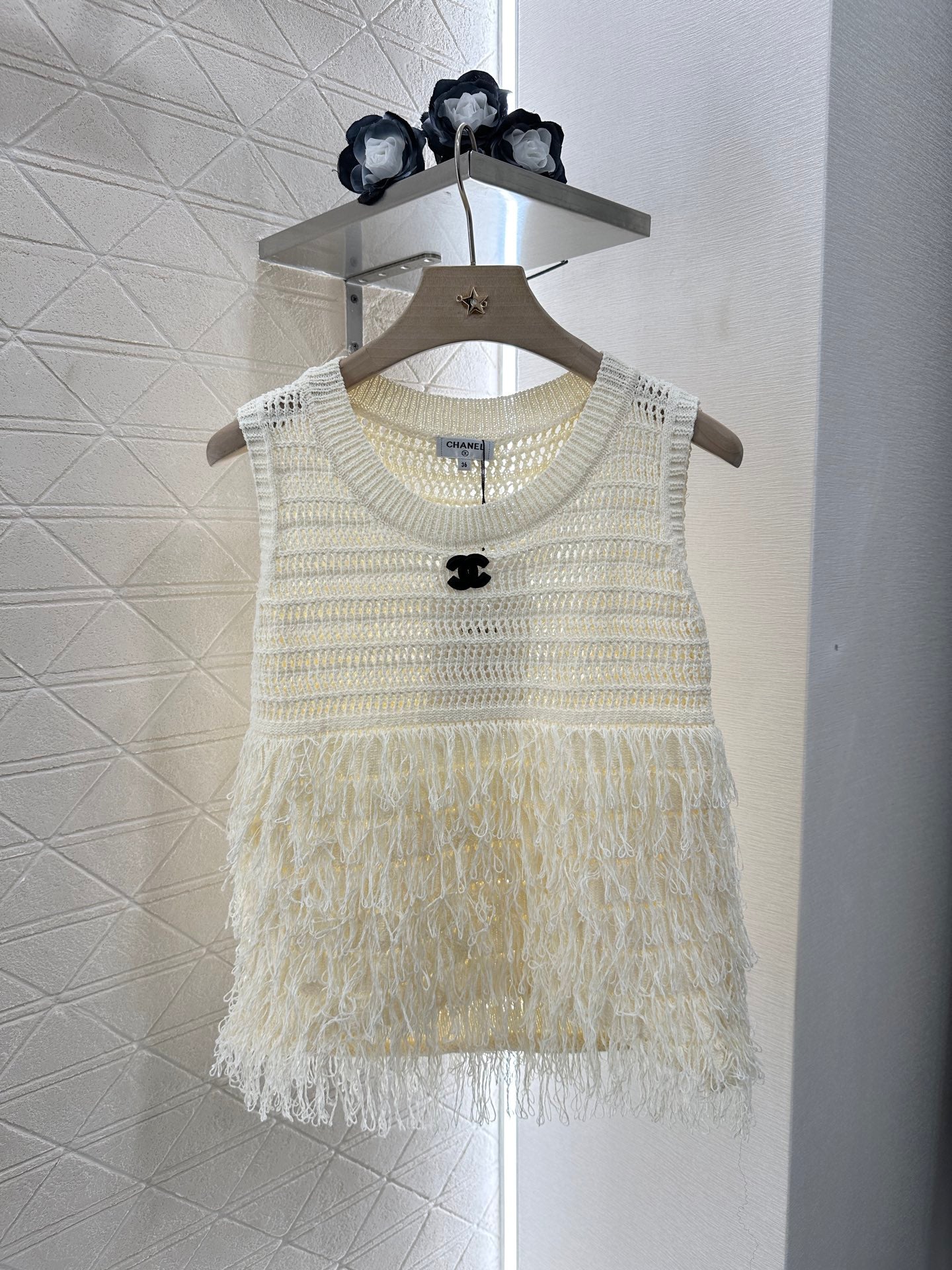 C*♥2025 new product Tassel knitted vest