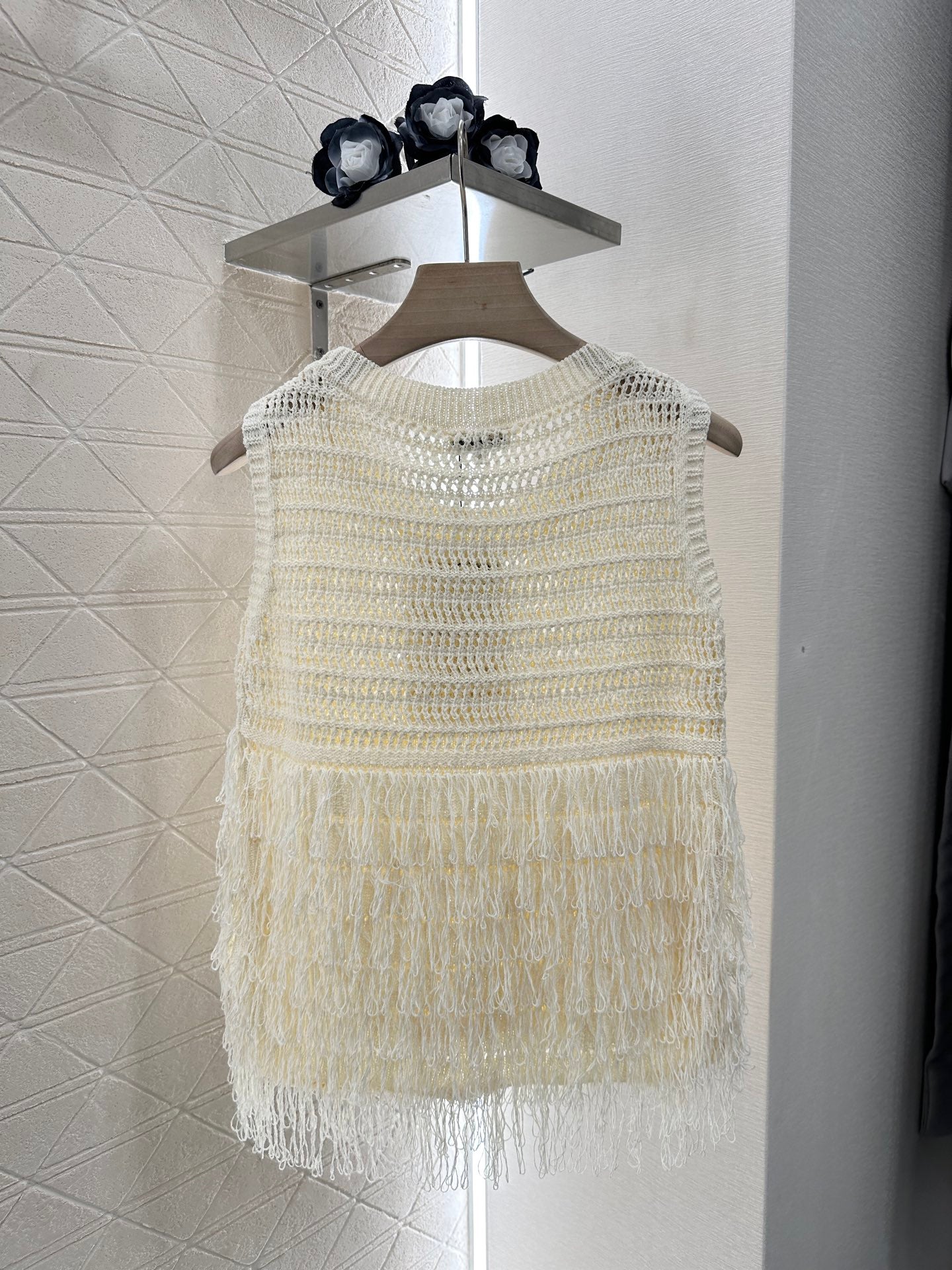 C*♥2025 new product Tassel knitted vest