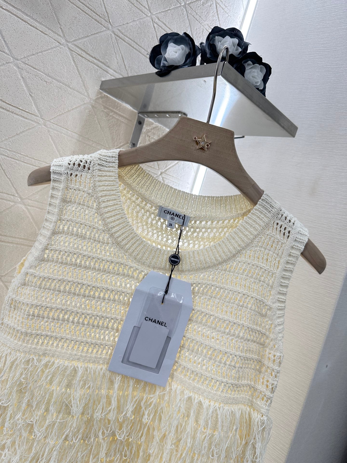 C*♥2025 new product Tassel knitted vest