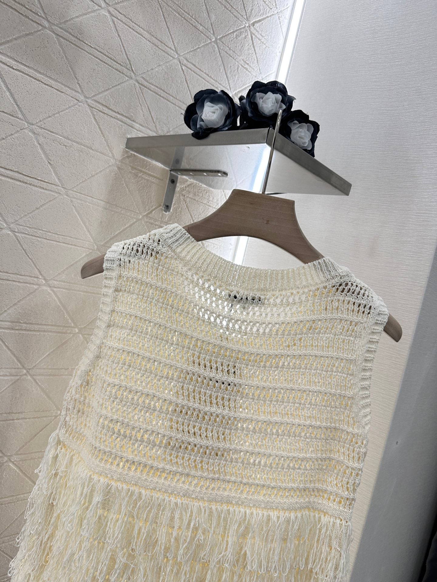 C*♥2025 new product Tassel knitted vest