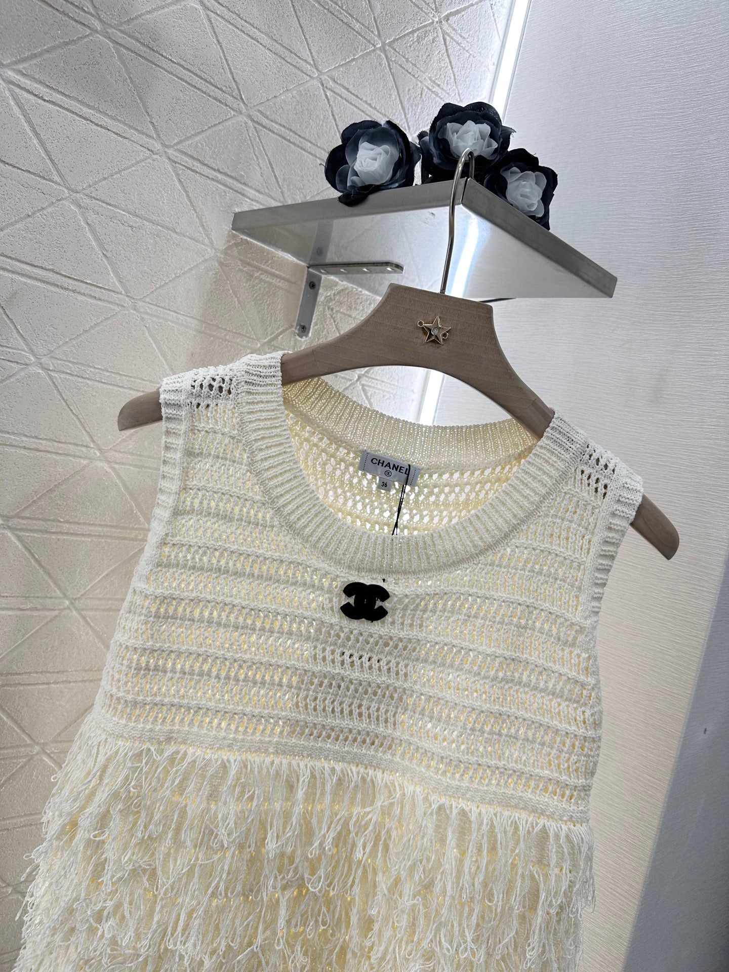 C*♥2025 new product Tassel knitted vest
